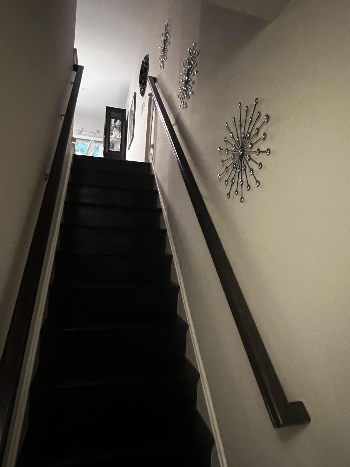 ZEXUIRU 3 Set Silver Starburst Wall Art for Home Decor Metal Bling Crystal Rhinestones Sunburst Wall Decor Sparkling Rhinestone Art Accent Silver - 13in customer photo 1