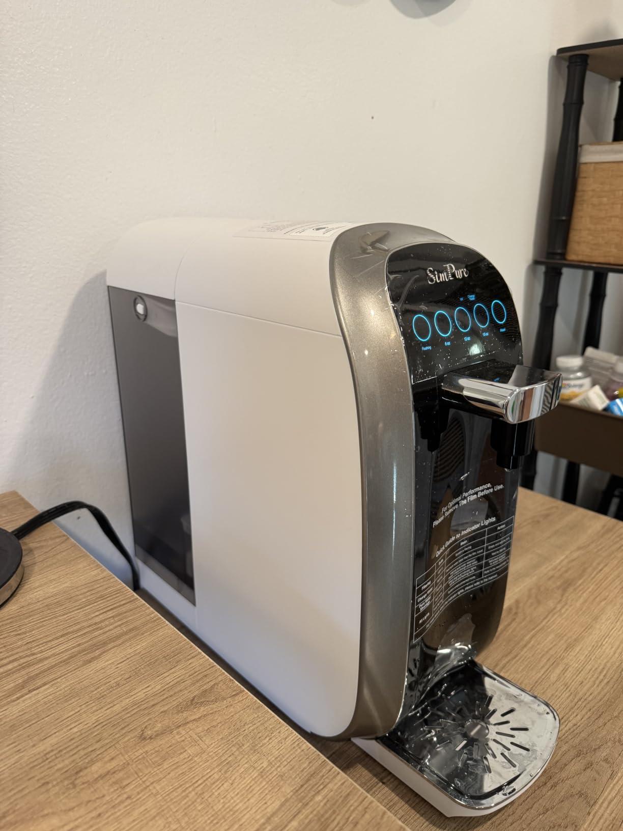 SimPure Y7P-BW UV Countertop Reverse Osmosis Water Filter, 5 Stage RO | NSF/ANSI 58 Certified Water Filtration System, No Installation, 4:1 Pure to Drain, RO Water Purifier, Classic Taste customer photo 1