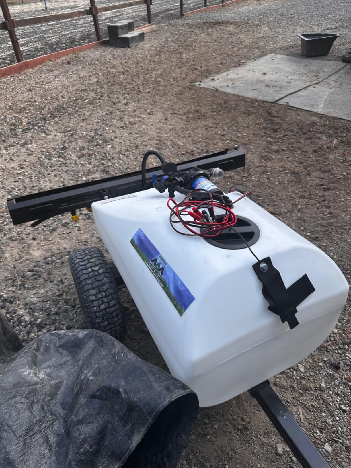 Master Mfg 36-Gallon Premium Pull-Behind Trailer Broadcast Sprayer - 10ft Swath, 3.0GPM, 60PSI Max customer photo 1