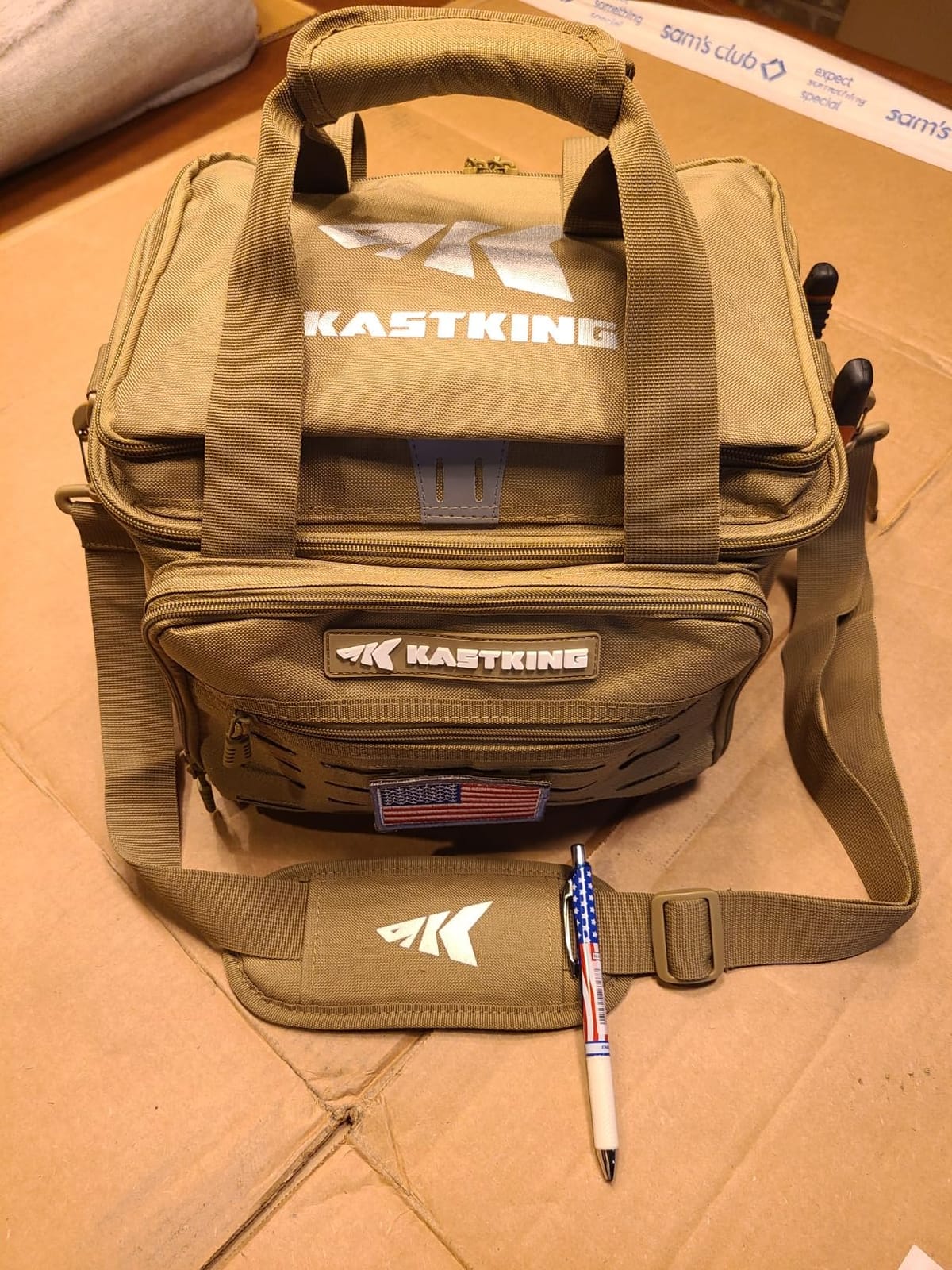 KastKing KarryAll Fishing Tackle Bag, Saltwater & Freshwater Gear Storage | Water-Resistant Material, Padded Shoulder Strap, Fishing Gear Storage, Large Capacity customer photo 1