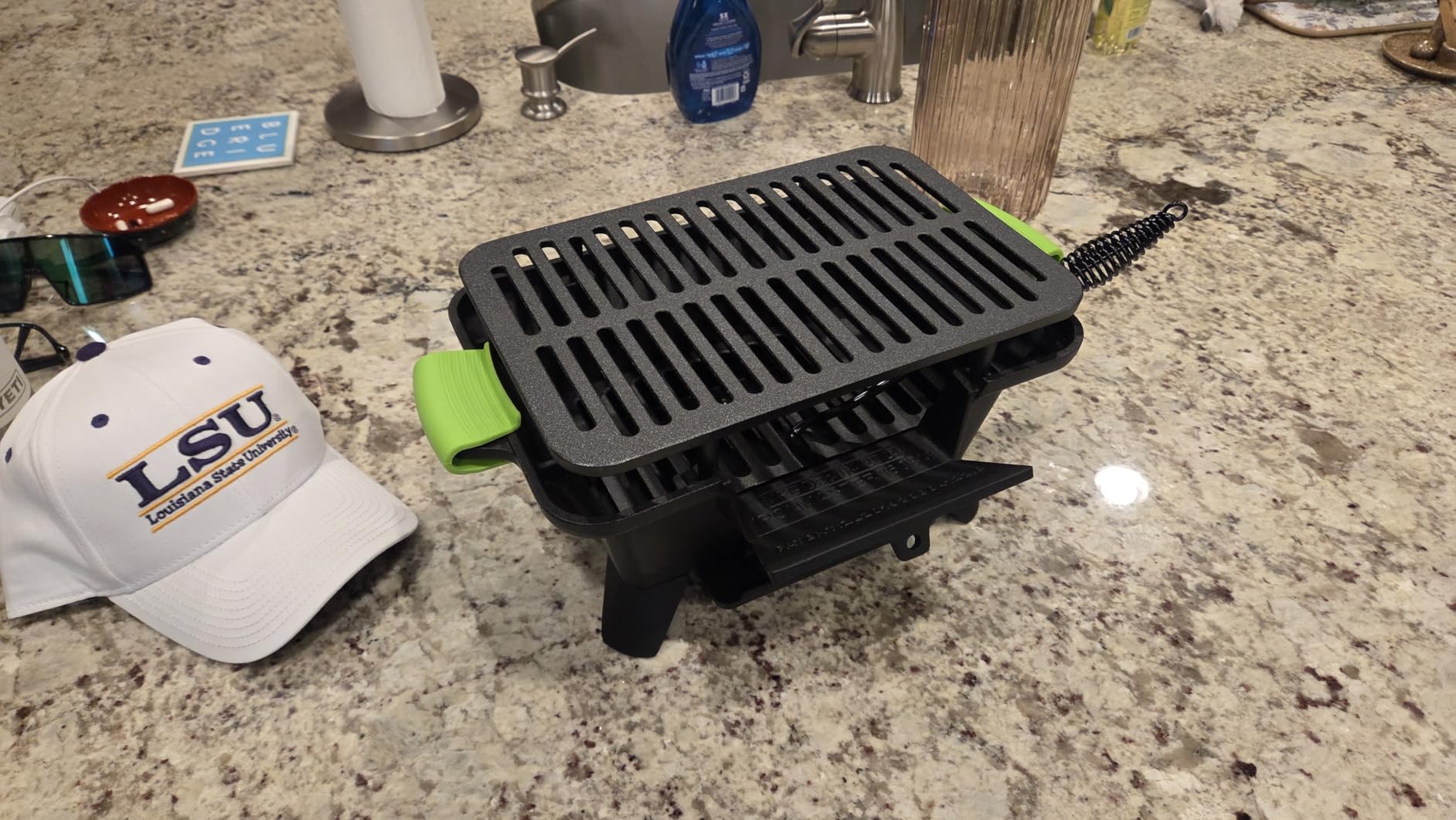 IronMaster Hibachi Grill Outdoor, Small Portable Charcoal Grill, Pre-Seasoned Cast Iron, Japanese Yakitori Camping Grill - 2 Heights, Air Control, Coal Door, Ideal for 2 People customer photo 1