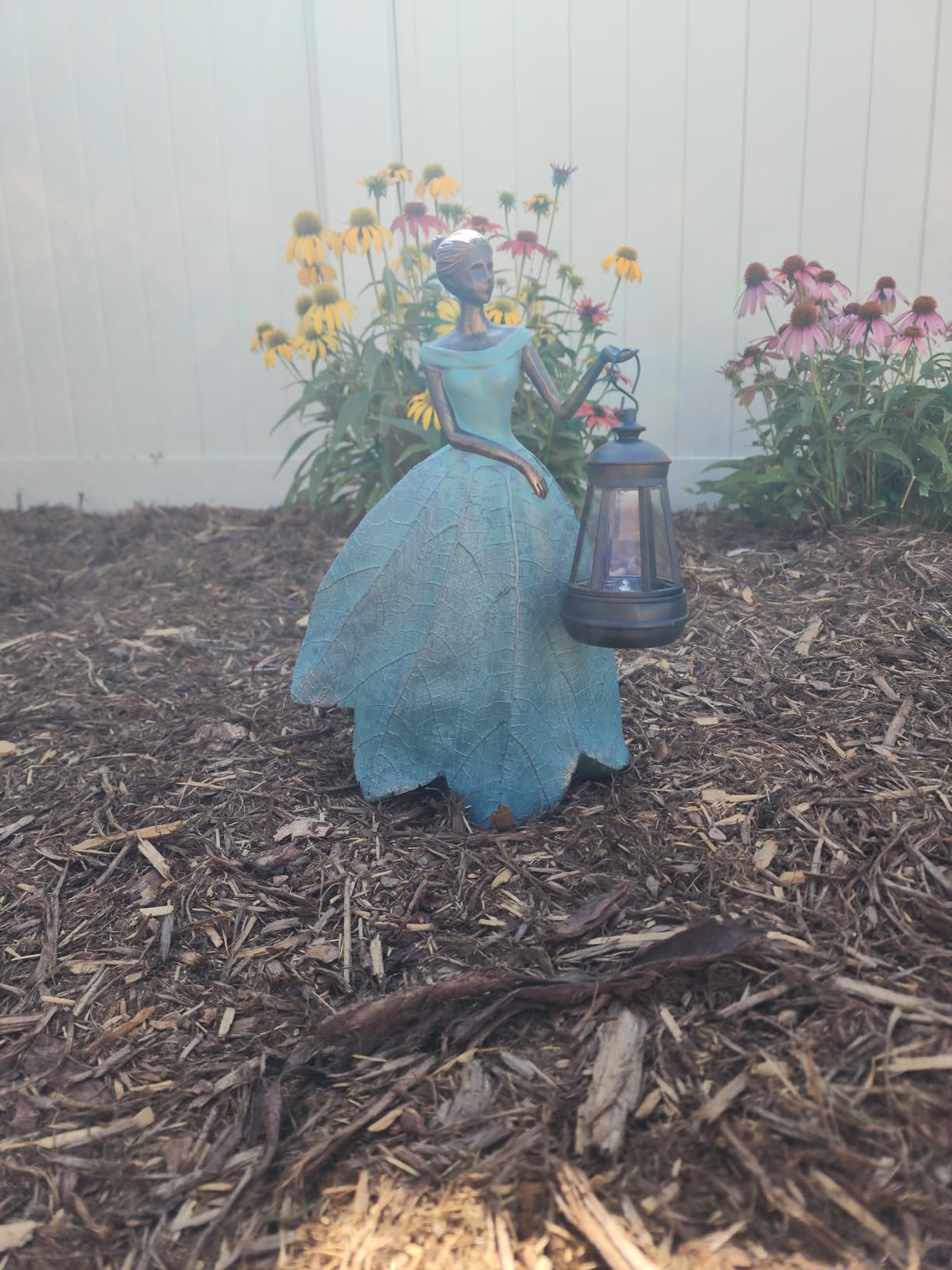 Guichifun Fairy Statue Home Decoration Leaf Angel Girls 8.5 x 5 x 12 Inch | Resin, Home Garden Decor, For Outside or Inside customer photo 2