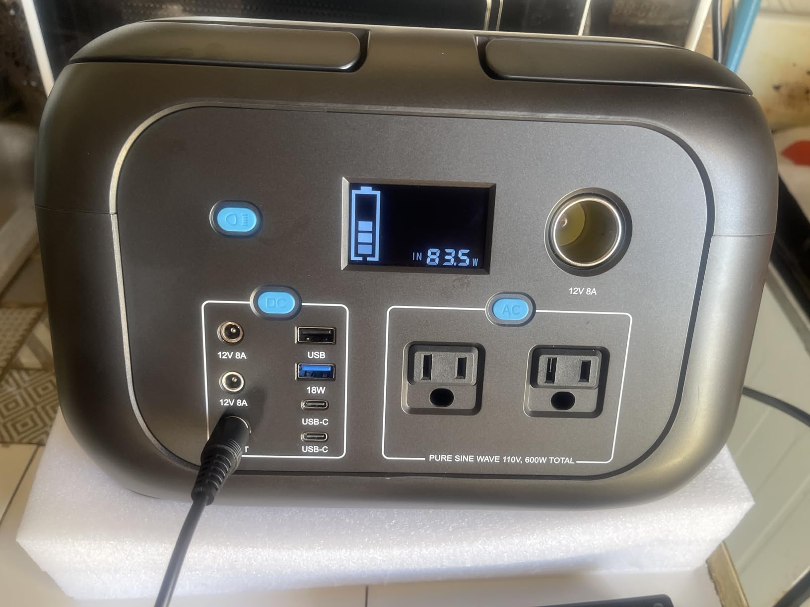 ENOFLO 300W Portable Power Station, 228Wh Solar Generator, 110V Pure Sine Wave AC Outlet, 61600mAh Lithium Battery Backup for CPAP, Camping, RV, and Home Emergency customer photo 2