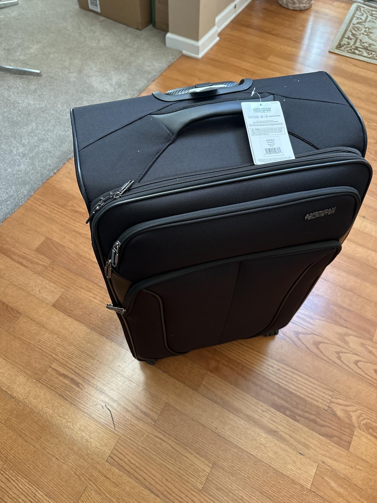 American Tourister 4 KIX 2.0 Expandable Softside Luggage with Spinner Wheels, 28 SPINNER, BLACK customer photo 2