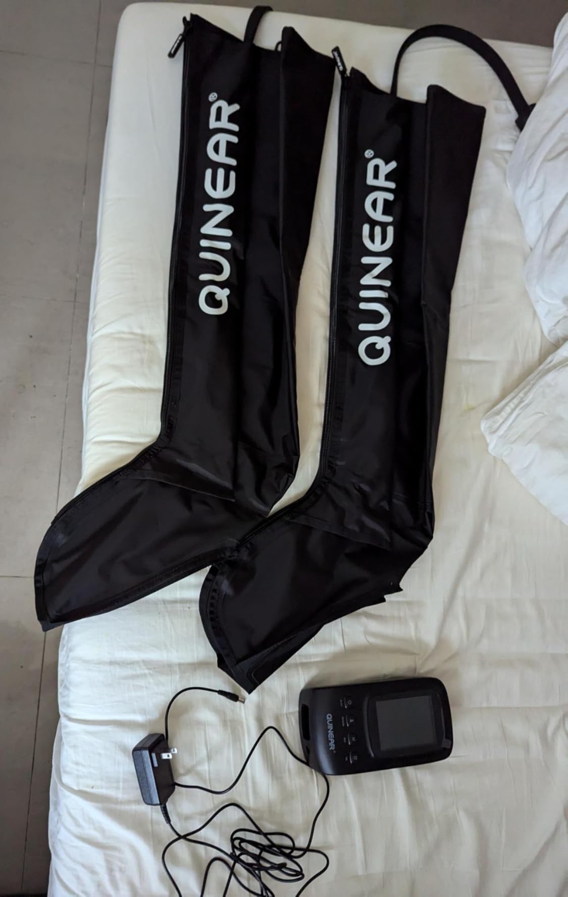 QUINEAR Air Compression Recovery System, Professional Sequential Device for Massage Therapy, Foot and Leg Recovery Boots to Improve Circulation for Athletes, FSA-HSA Eligible customer photo 1