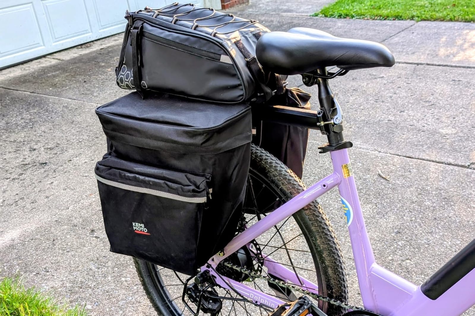KEMIMOTO Bike Bag Panniers with Rain Cover, 34L Waterproof Rear Rack Bag customer photo 1