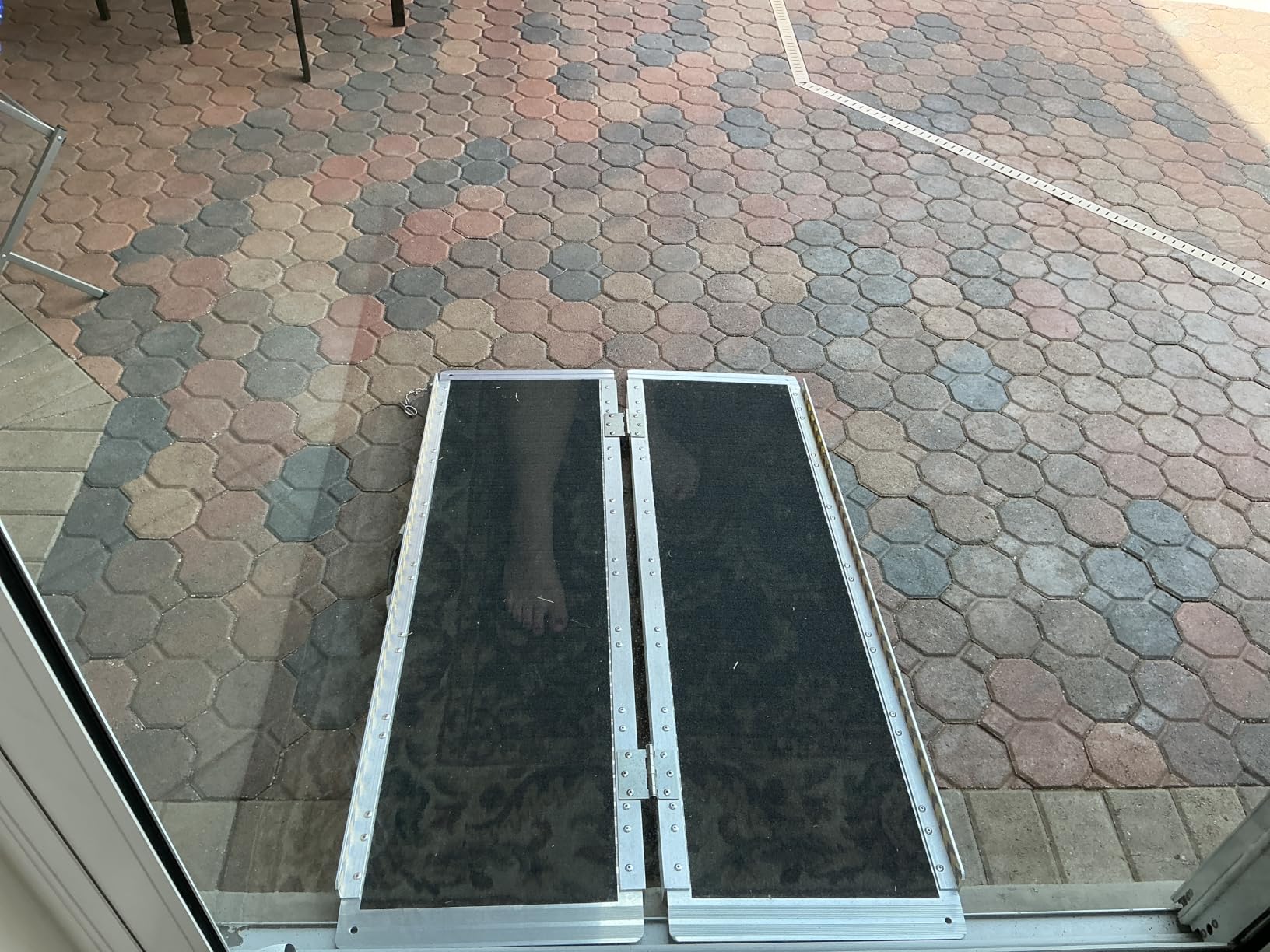 VNN Portable Wheelchair Ramp 4FT, Non-Slip Aluminum Ramps for Wheelchairs for Home, Handicap Wheelchair Ramps for Home Steps, Aluminum Loading Dock Plates, Doorways customer photo 2