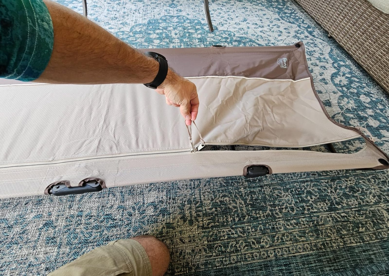 TIMBER RIDGE 20-Second Quick Set-Up Camping Cot, Aluminum Folding Cot customer photo 1