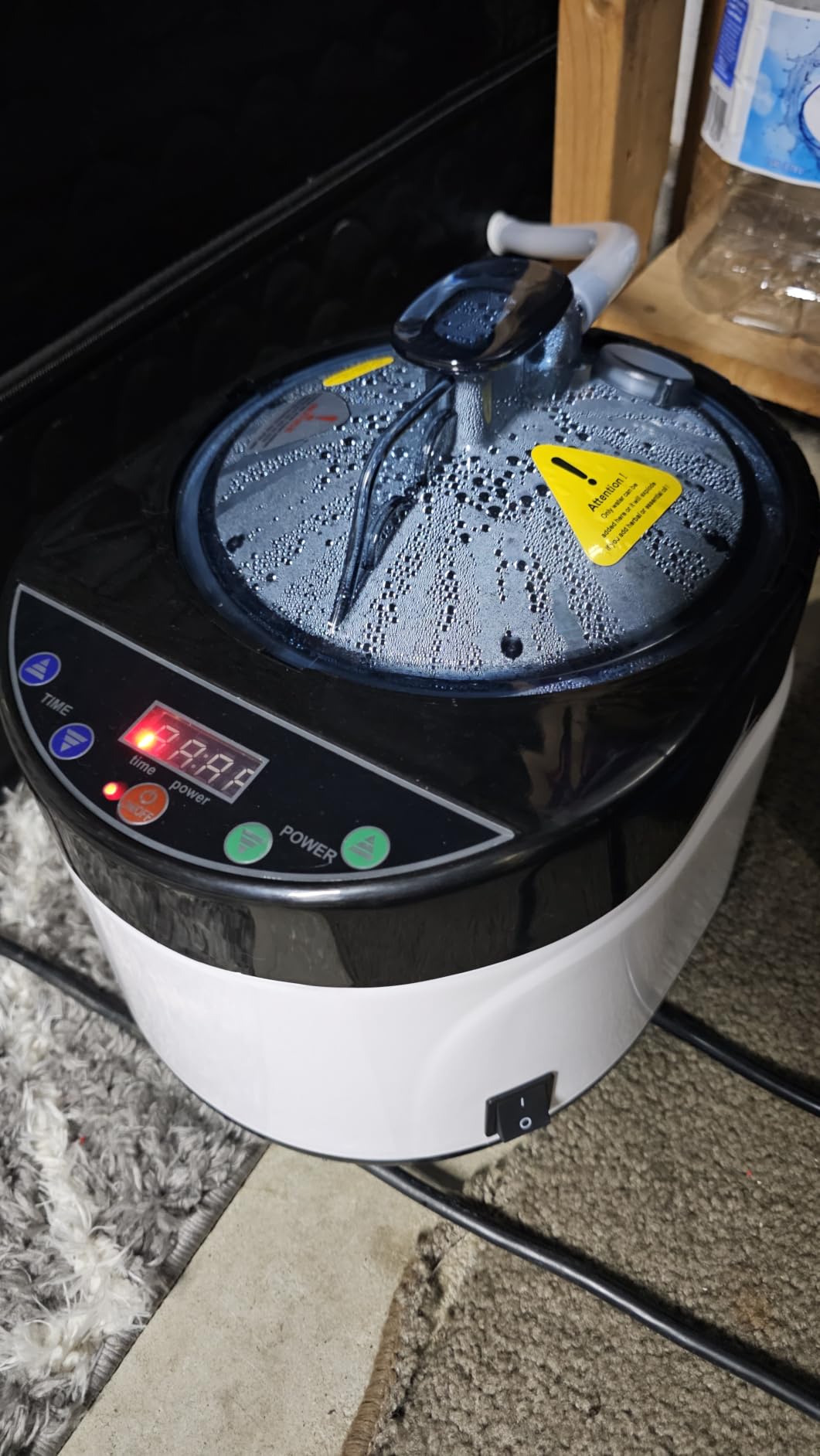 4L Large Capacity Home Sauna Steamer, Portable Steam Generator with Protection for Home Spa, Lightweight Stainless Steel Pot with Timer&Gear Display for Relaxation, with Remote Control customer photo 1