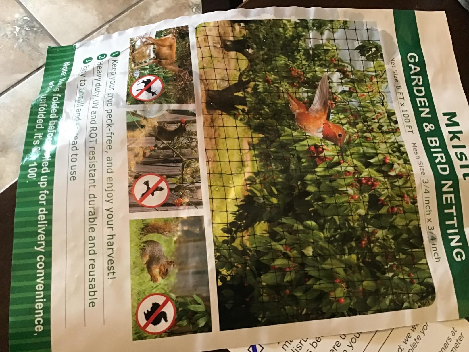 Mklsit Deer Netting Fence, 8ftx100ft Garden Netting Heavy Duty Bird Netting customer photo 1