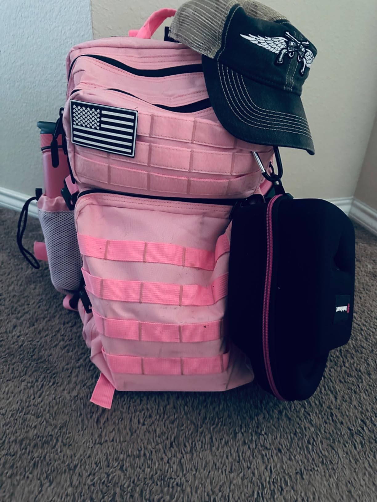 LHI Military Tactical Backpack for Men and Women 45L Army 3 Days Assault Pack Bag Large Rucksack with Molle System Pink customer photo 2