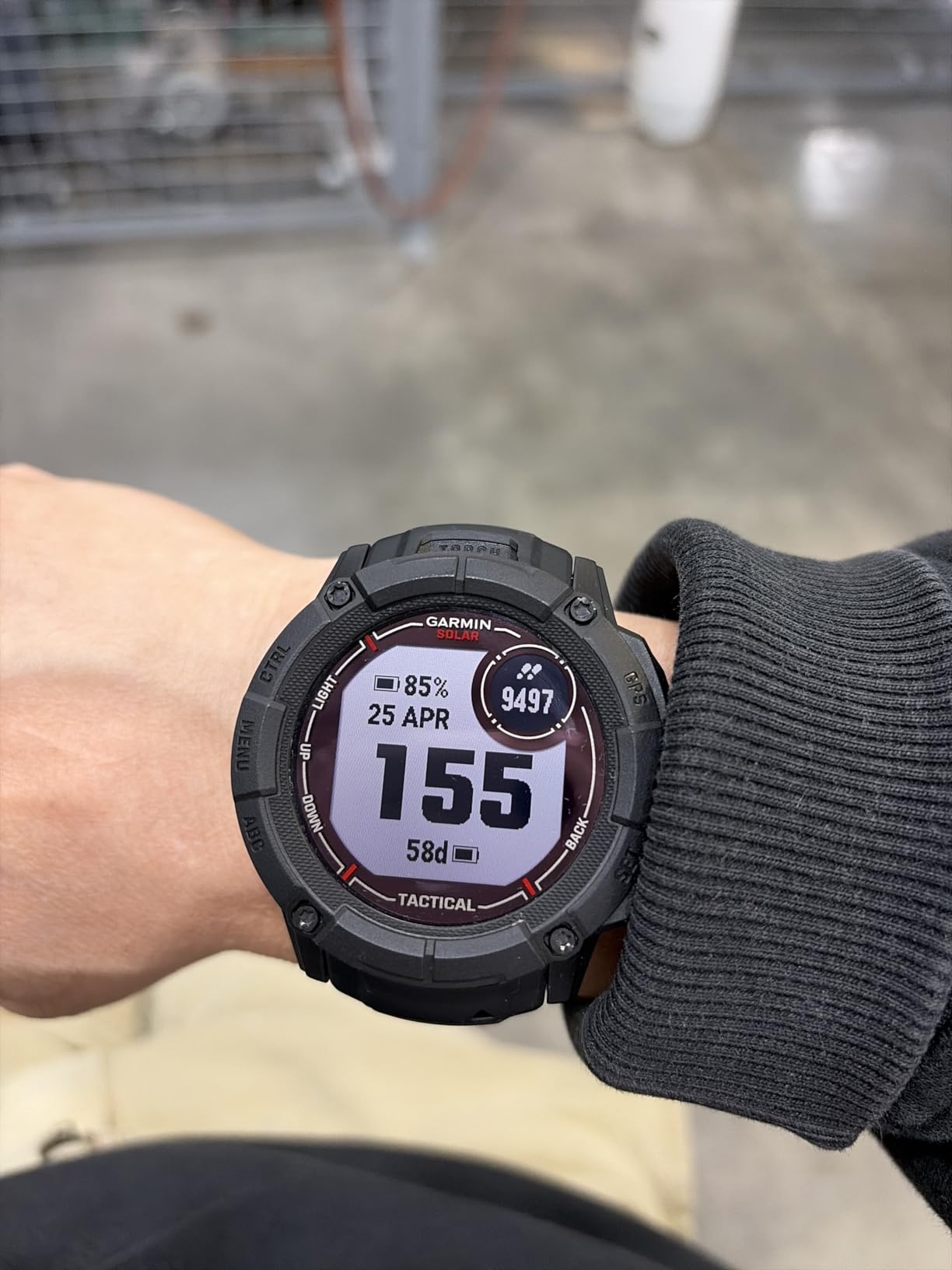 Garmin Instinct® 2X Solar Tactical, Rugged Outdoor Smartwatch, 50mm, Black | Solar Charged, Built-In Flashlight, Multi-Band Frequency Support, ABC Sensors, Tracback® Routing, Reference Points customer photo 2