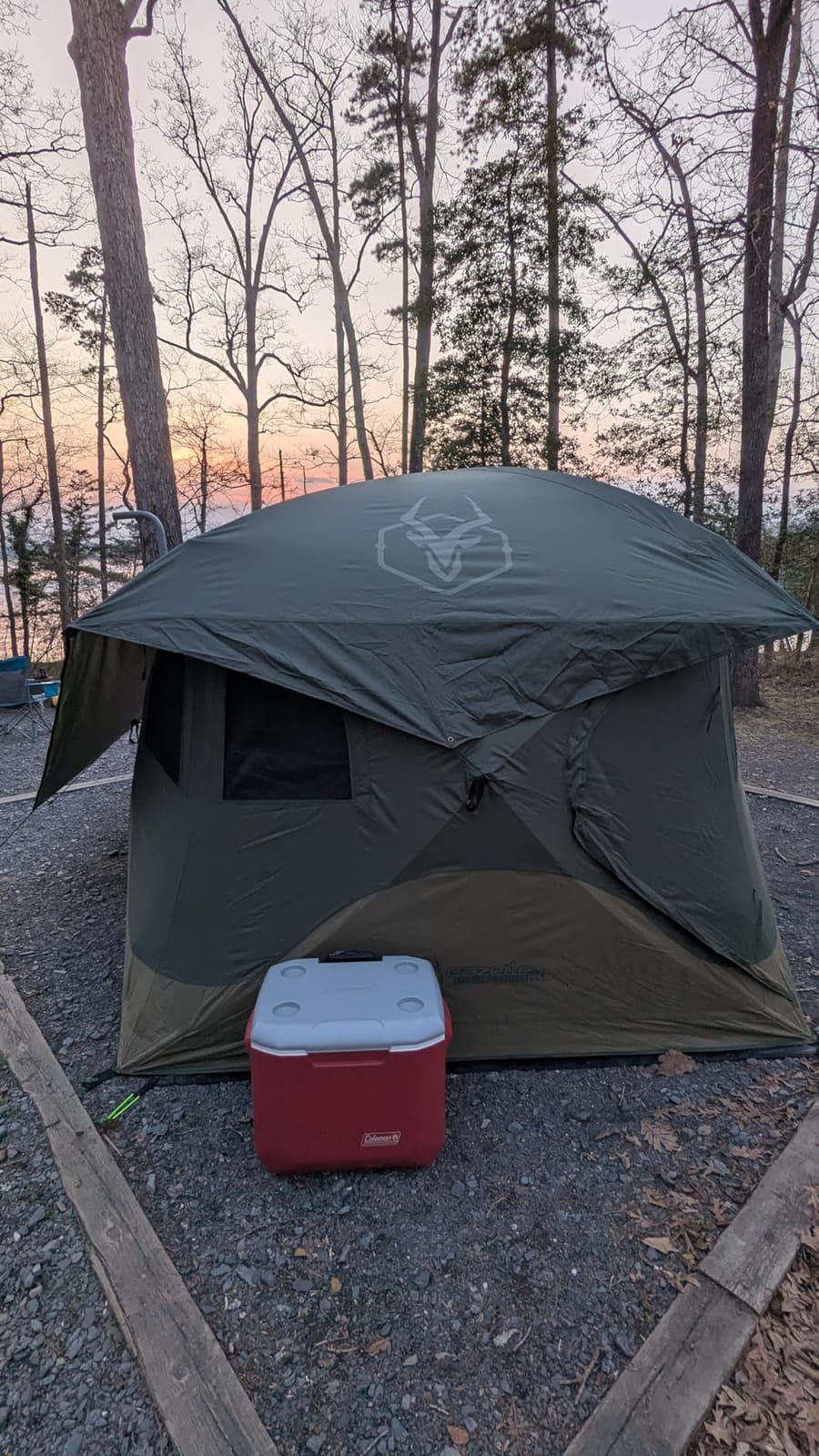 Gazelle Tents T4 Tandem Hub Tent Overland Edition, Easy 90 Second Set-Up, Waterproof, UV Resistant, Footprint, All-Terrain Stakes, 4-8 Person, Alpine Green/Oak Moss, 78