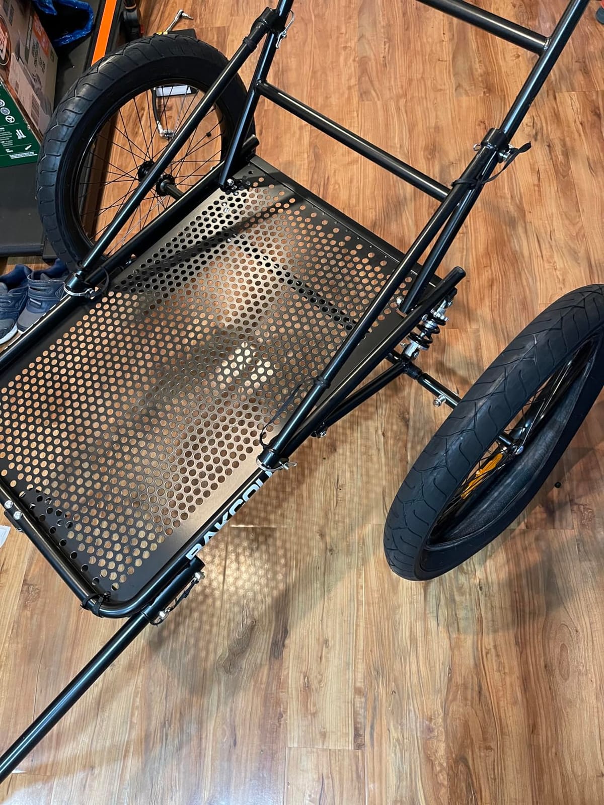 Bakcou Ultralight Folding eBike Trailer - 16x3 Fat Tires, Folding Frame, Hitch Attachment, Axle Extenders, Canvas Liner, For Cargo Hauling customer photo 1