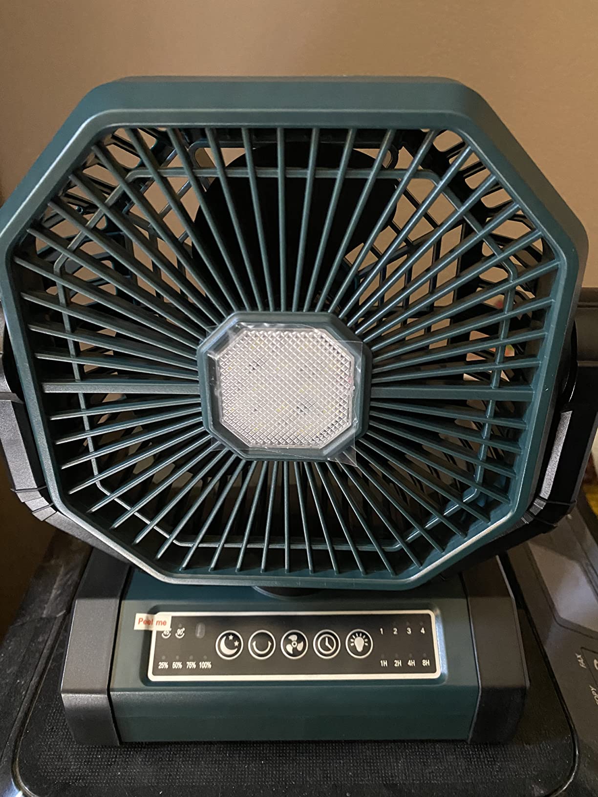 Portable Rechargeable Fan - 9-Inch Camping Fan for Tent, 24000mAh(60Hrs) Battery Operated Fan for Camping, Auto Oscillation Cordless Fans, Tent Fan with Remote/Light, 4 Speeds, 4 Timing, Outdoor customer photo 1