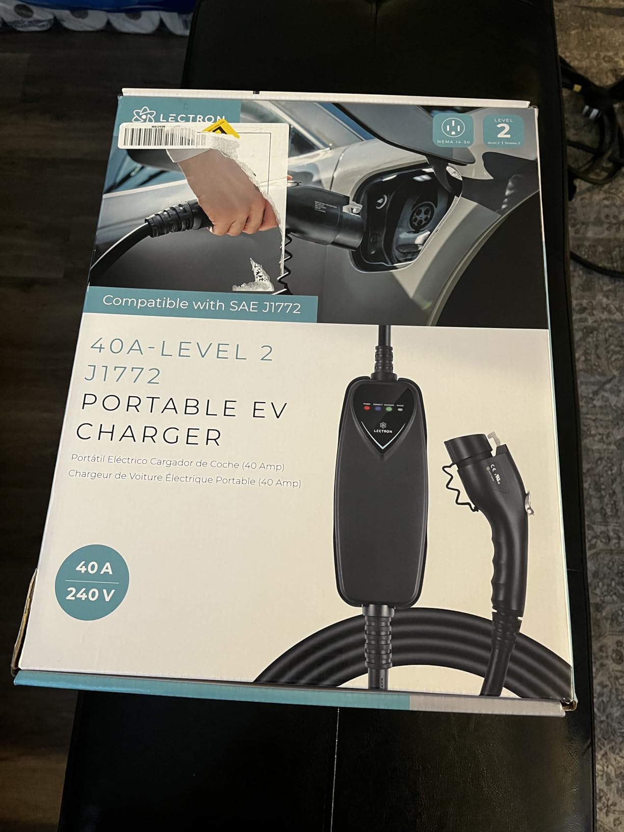 Lectron Level 2 EV Charger - ETL Certified, 240V, 40 Amp, NEMA 14-50 Plug, 16 ft Extension Cord & J1772 Cable - Portable Electric Car Charger for J1772 EVs and Plug-in Hybrid Vehicles customer photo 2