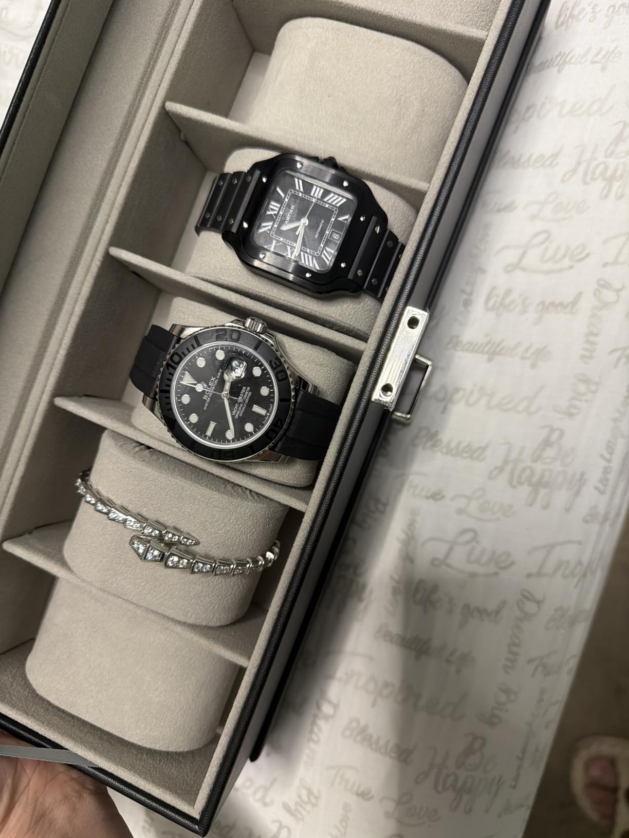 ProCase Watch Box, 6 Slot Watch Display Case with Drawer - Espresso, Mens Watches Case with Glass Lid, 2-Layer Mens Jewelry Organizer Storage Holder customer photo 1