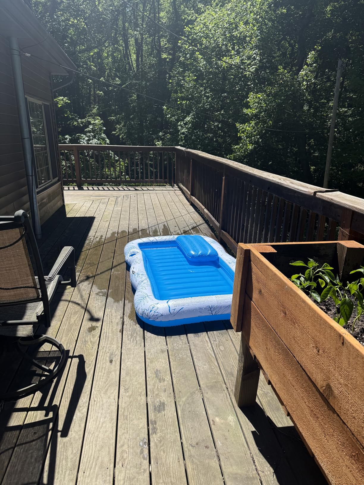 Inflatable Adult Pool Lounger Float - BAIAI Large Beach Sun Tanning Floats Raft Sunbathing Water Lounge Floaties Tub with Drink Holder - Blow Up River & Lake Suntan Floating Swimming Mattress Mat customer photo 2