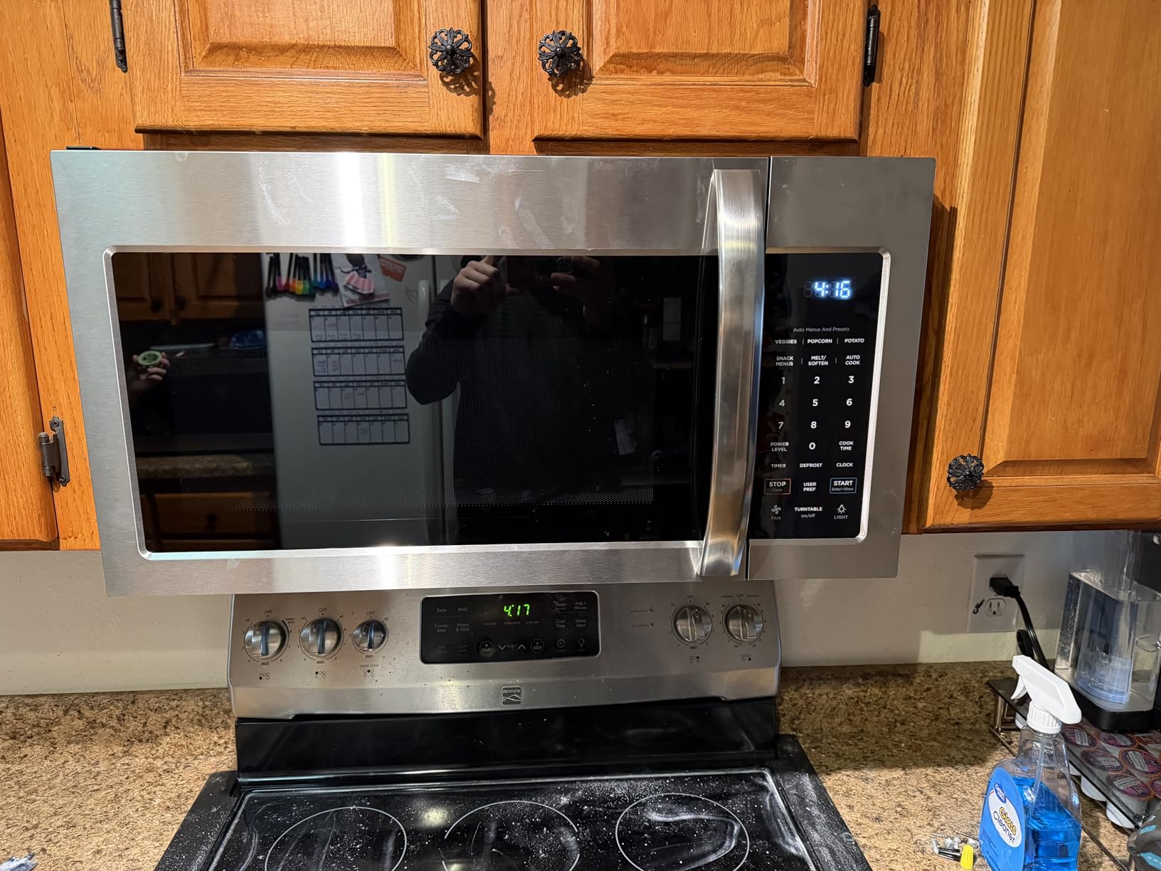 Midea Over the Range Microwave Oven, 1.7 Cu.Ft, 1000W, Stainless Steel, Smart Touch Panel, 18 Auto Cook Menus, 300 CFM Ventilation, 10 Power Levels customer photo 2
