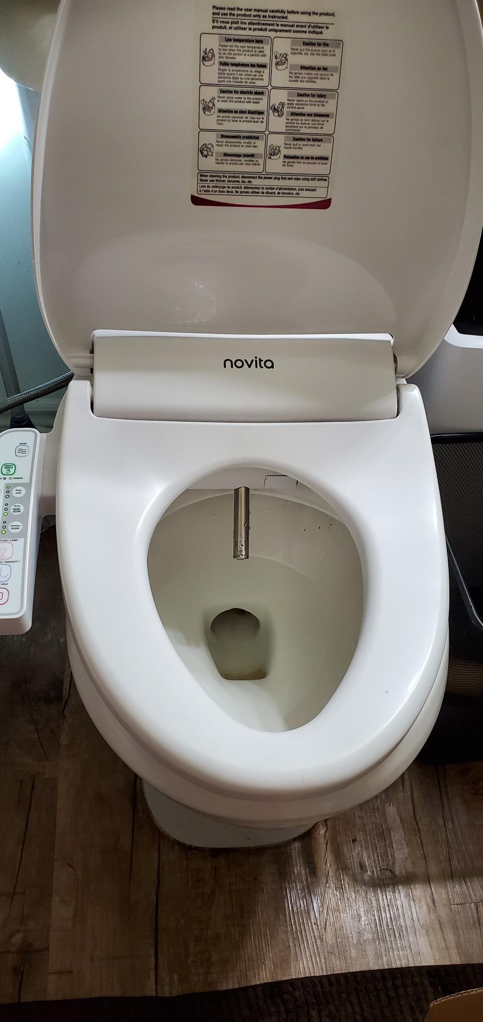 Kohler PureWash E580 Elongated Bidet Toilet Seat, White, Quiet-Close Lid Prevents Slamming, Self-Cleaning Wand, Adjustable Water Pressure with Multiple Cleansing Options customer photo 1
