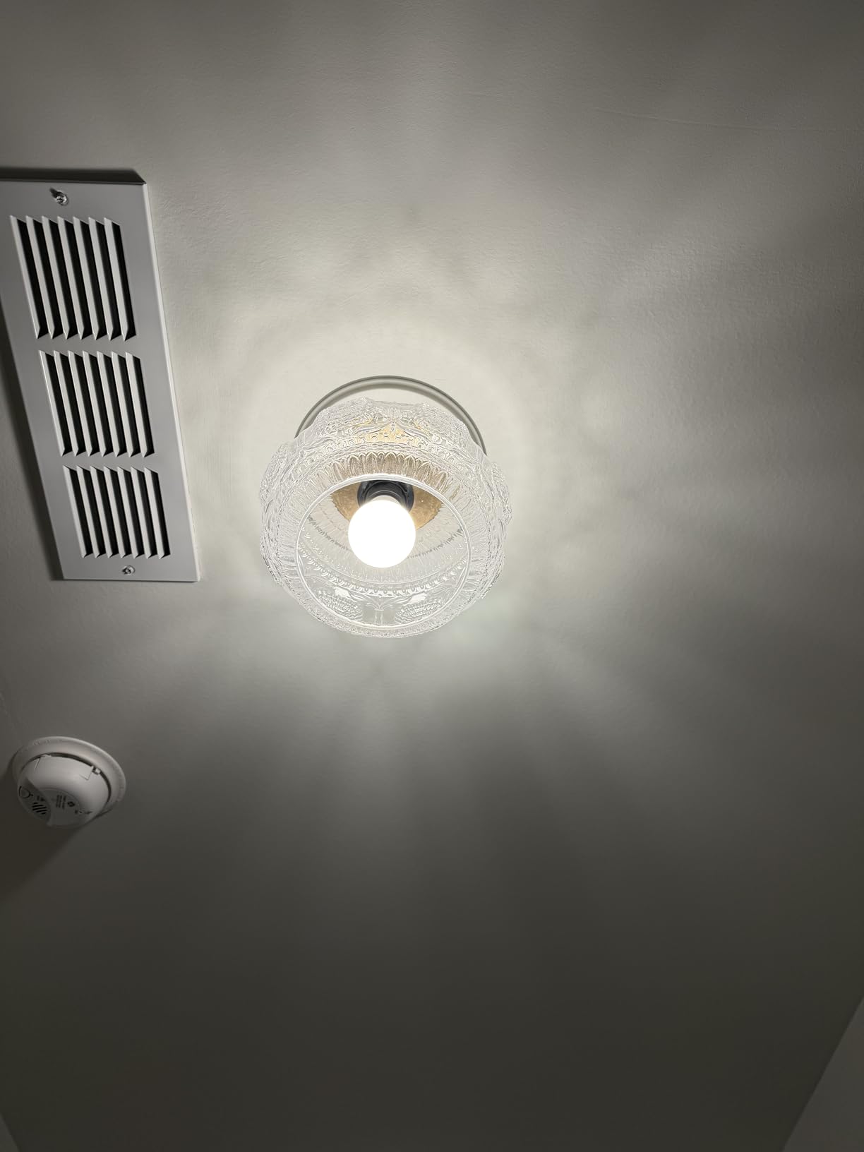 Globe Glass Semi Flush Mount Ceiling Light Fixture, Vintage Gold | Beautiful Light Shadow, Easy to Install, Bright Ambiance, Modern Lighting for Hallway Entryway Kitchen Bathroom Bedroom customer photo 2