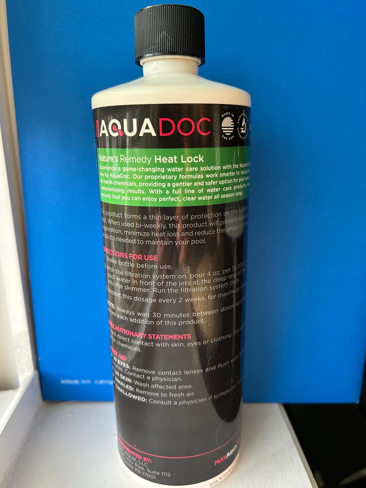 AquaDoc Pool Liquid Solar Blanket with Heat Lock - 32 oz | UV Protectant for Inground and Above Ground Pools customer photo 1