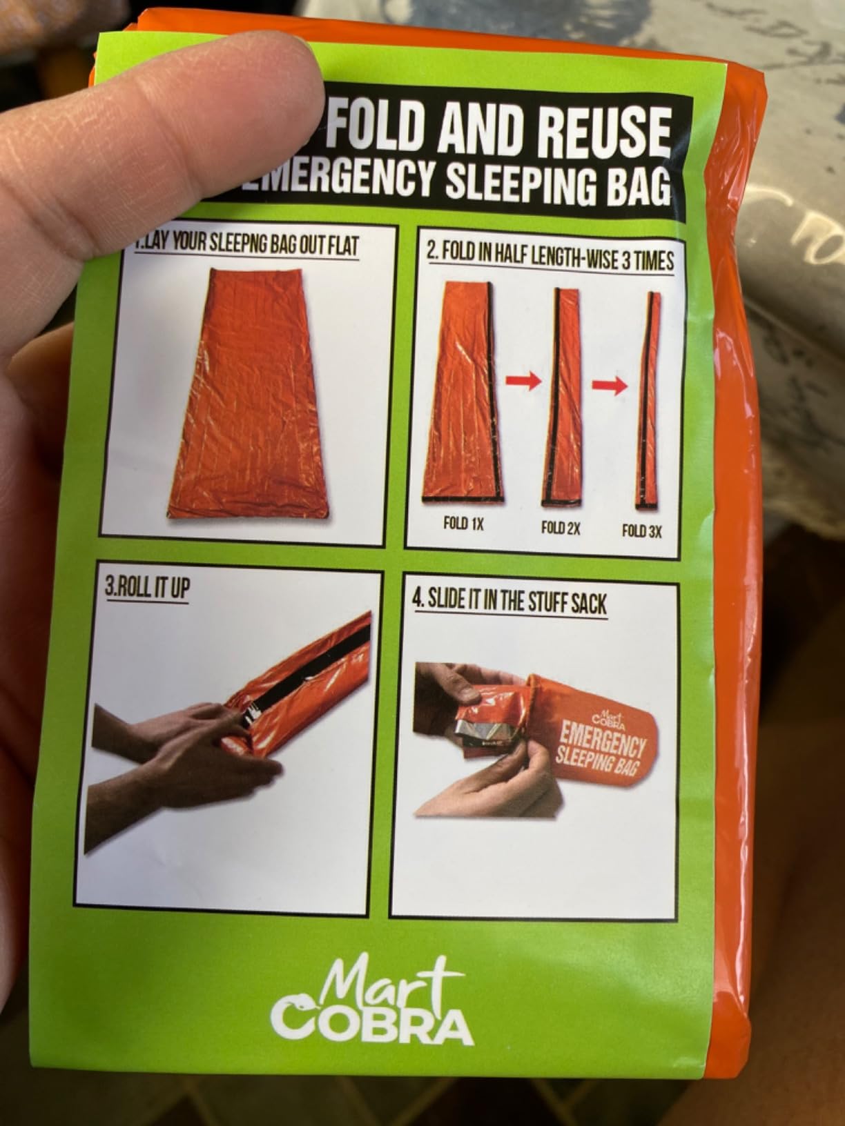 Emergency Sleeping Bag Mylar Bivy Sack Thermal Heat Survival Gear & Supplies | Shelter Cold Weather Power Outage Hiking Backpacking Bug Out Snow Winter Storm First Aid Reusable Bivvy Reflective Camping customer photo 1