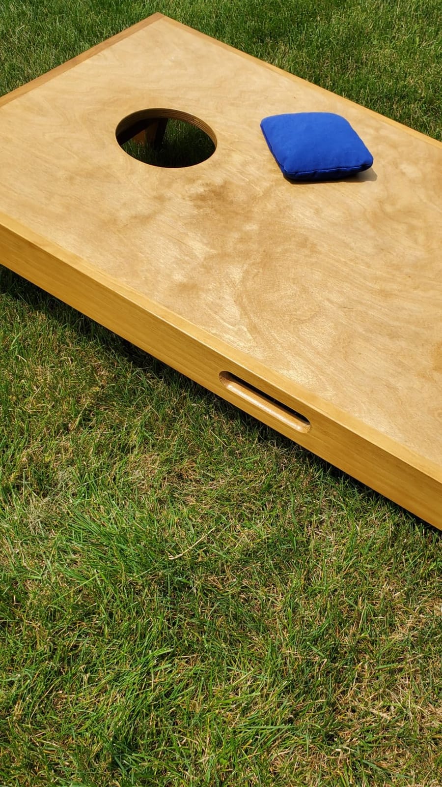 GoSports Premium 4 ft x 2 ft Regulation Competition-Ready Cornhole Board Set - Thick Wooden Board with Stop and Slide Bags - Complete Set for Yard Games, Backyard Outdoor Party Events customer photo 1