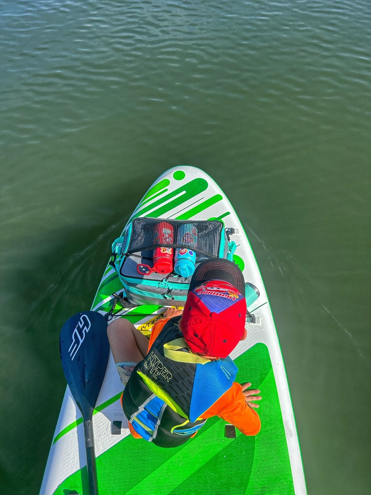YVLEEN Waterproof Paddle Board Cooler, SUP Cooler Durable PVC Material Paddle Board Deck Bag with Mesh Top Pocket, Adjustable Straps, Super Capacity for Stand-Up Paddleboard and Kayak Accessories customer photo 1