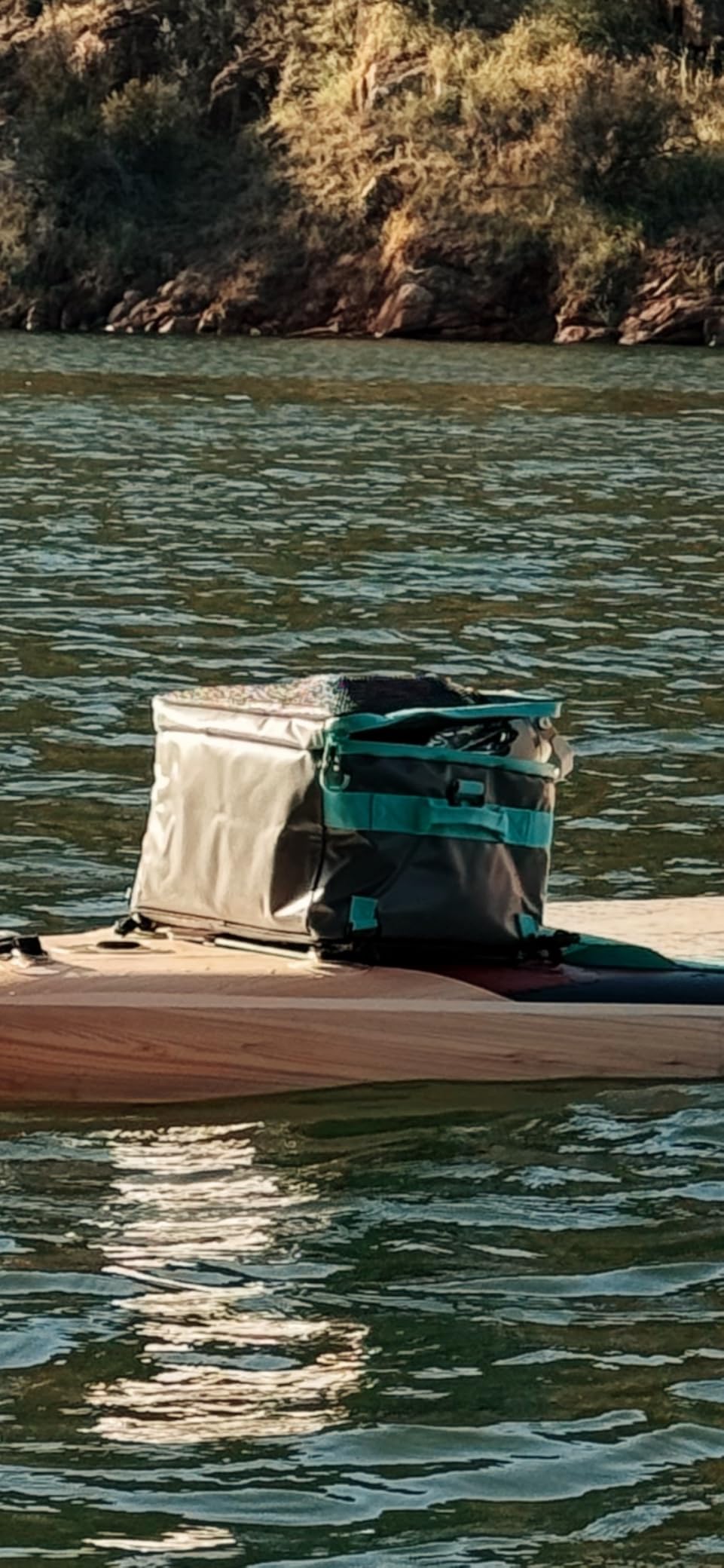 YVLEEN Waterproof Paddle Board Cooler, SUP Cooler Durable PVC Material Paddle Board Deck Bag with Mesh Top Pocket, Adjustable Straps, Super Capacity for Stand-Up Paddleboard and Kayak Accessories customer photo 2
