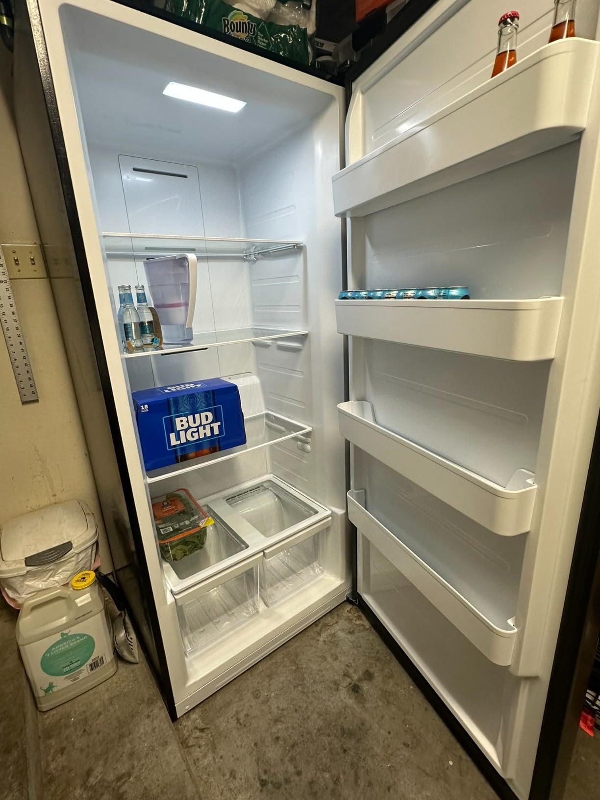 KoolMore 21 cu. ft. Upright Convertible Freezer/Refrigerator, 2-in-1 Appliance, Great Storage for Fresh or Frozen Food and Drinks, Clear Shelves and Drawers (Silver) (KM-RUF-21S) customer photo 1