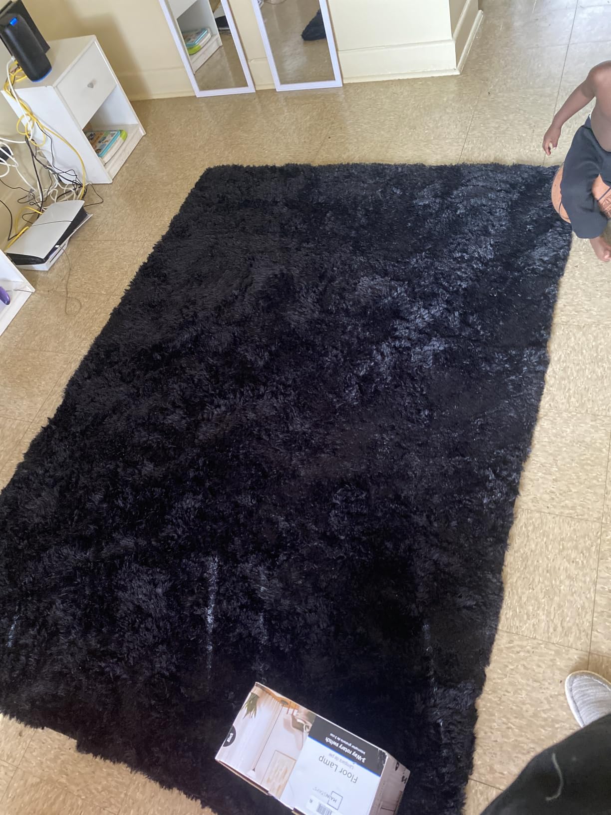 2x6 Black Fluffy Soft Runner Rug for Bedroom Hallway Entryway Kitchen | Soft, Plush, Stays Put, Rubber Backing, No Shedding, Lays Flat, Kitchen, Bathroom, Entryway, Shag, Furry, Carpet, Home Decor customer photo 2