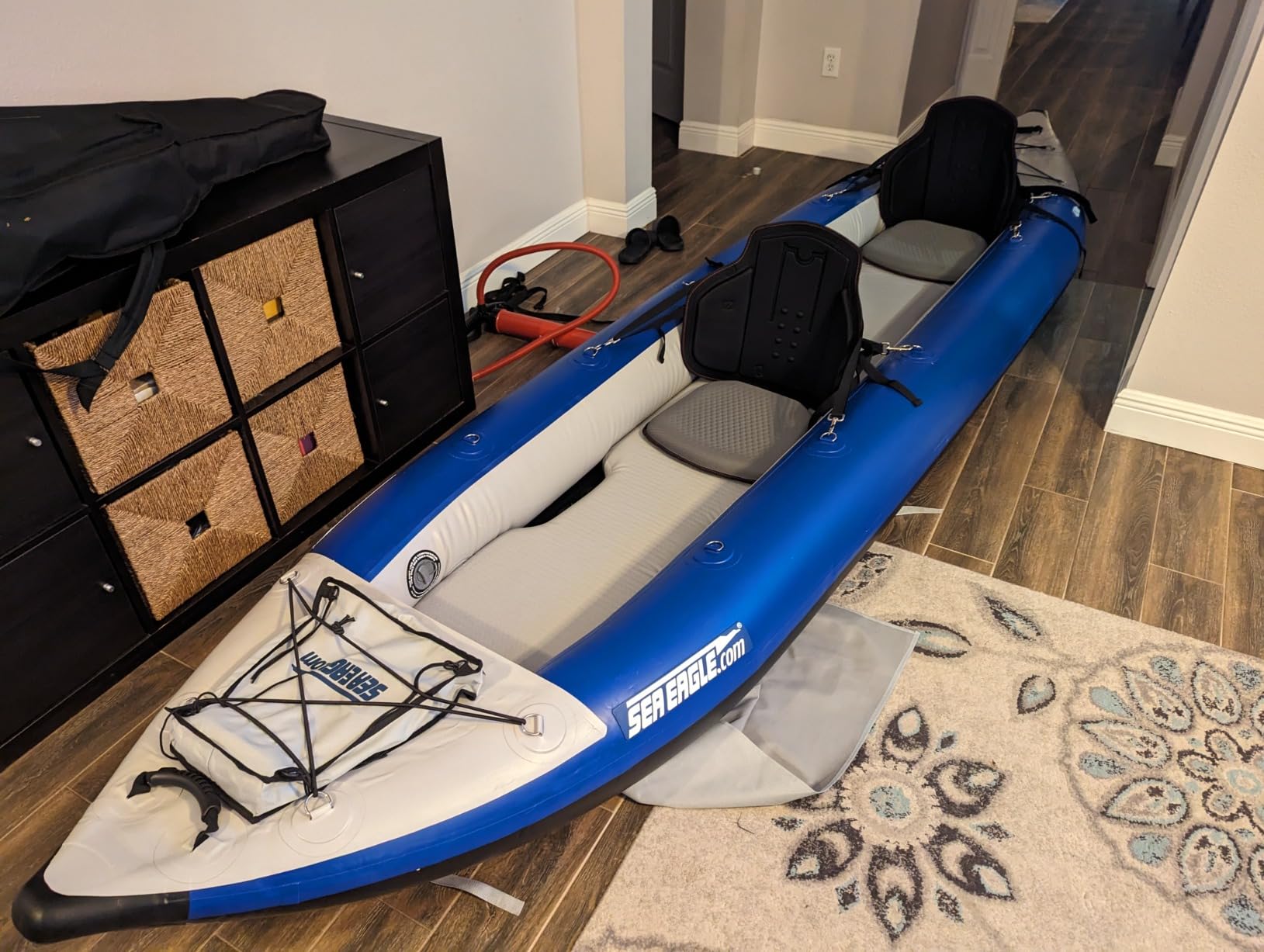 Sea Eagle 420X Explorer Inflatable Kayak - Fishing, Touring, Camping, Exploring & White Watering - Self Bailing, Removable Skeg, Drop Stitch Floor customer photo 1