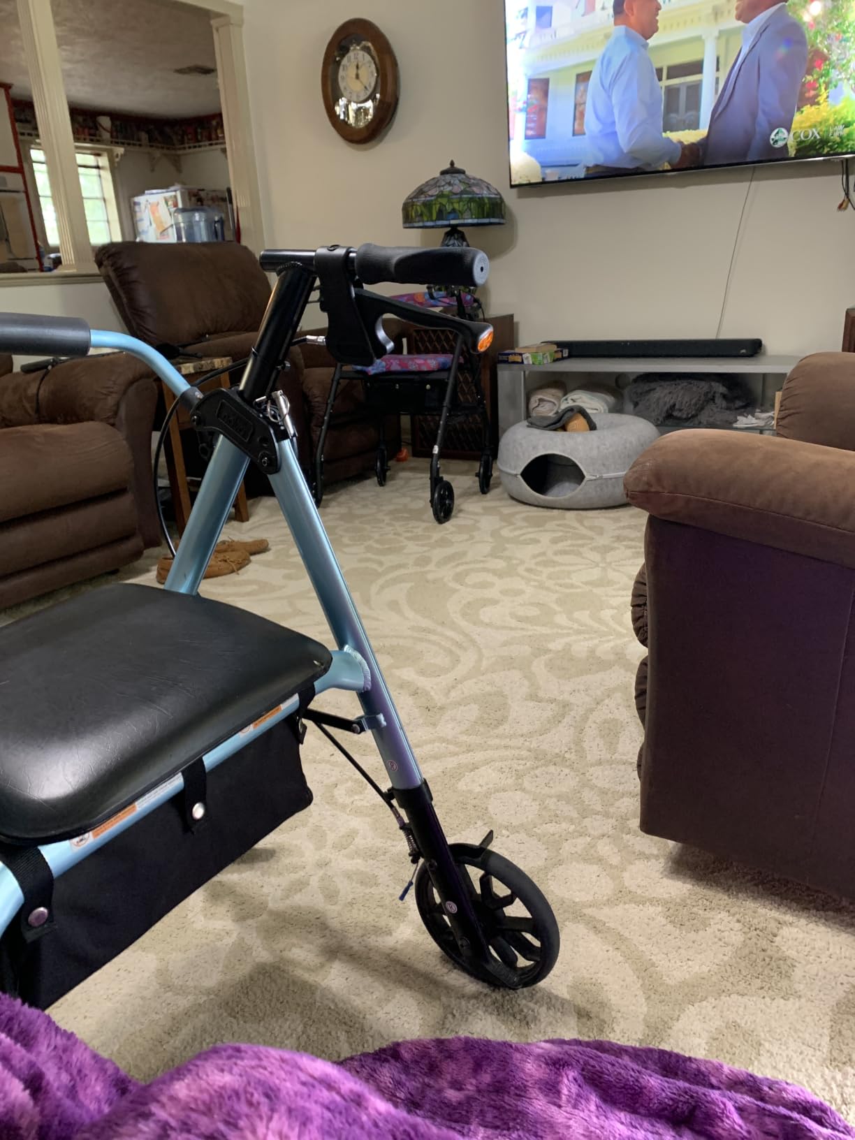 Vive Ultra Lightweight Rollator Walker with Seat - Foldable, Narrow, Rolling Senior Walker for Small Spaces - 4 Wheel Aluminum Adult Easy Drive Aid with Underseat Accessory customer photo 2