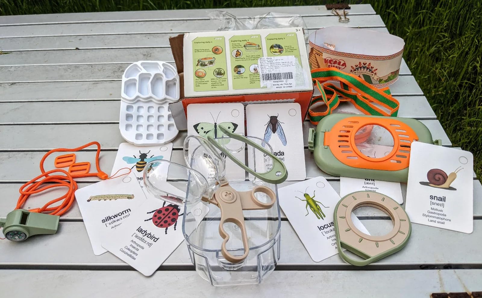 Kids Camping Set,Pretend Play Camping Gear,Ages 3+ (26 PCS) | with Campfire, Food,Oil Lantern, Binoculars, Compass, Watch & Storage Bag,Outdoor Toys for Kids customer photo 1