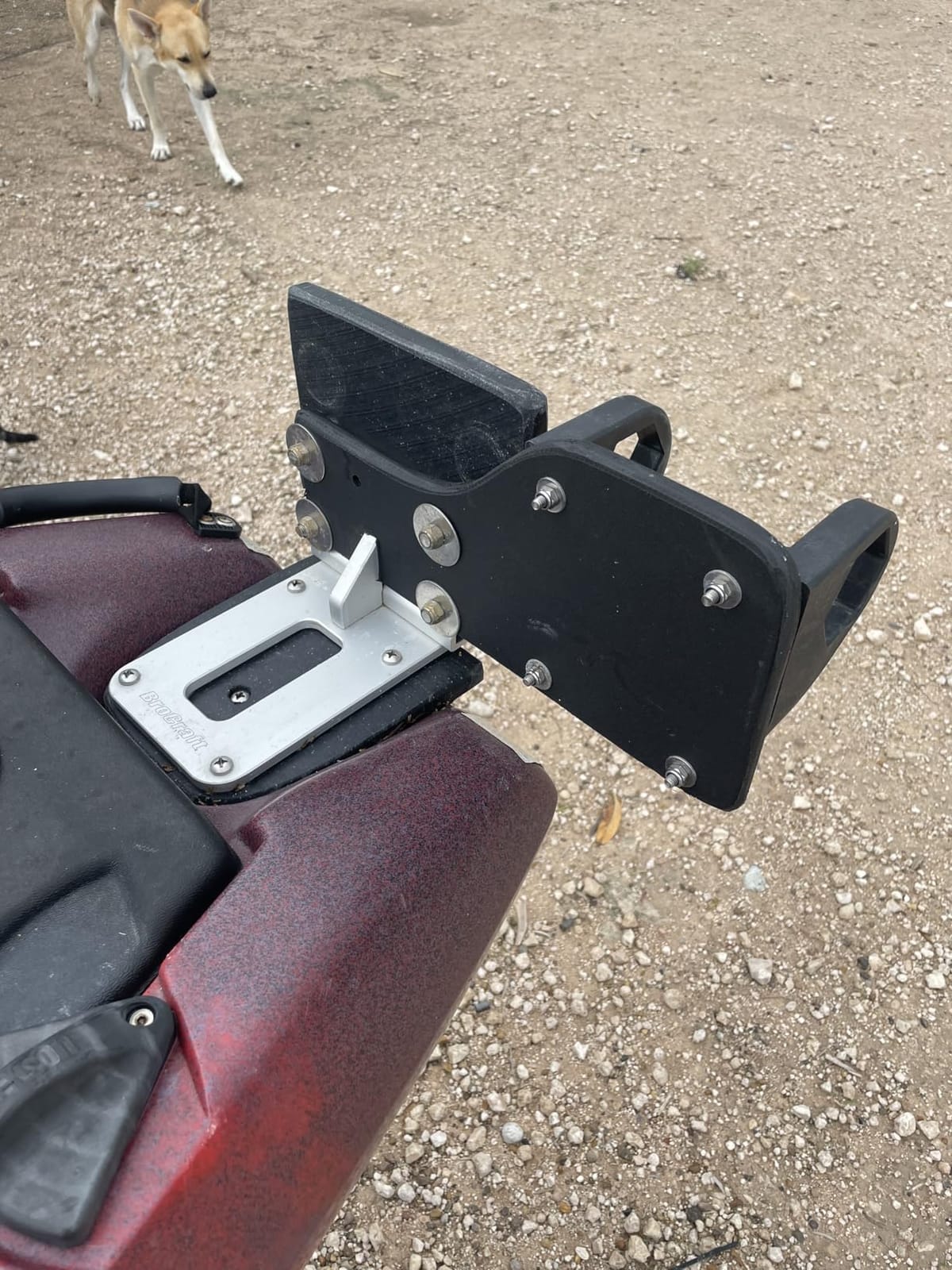 Universal Transom Trolling Motor Mount for Kayaks/Kayak Motor Mount, Universal Fit for Any Boat with A Flat Stern, For Electric Trolling Motors Only, Not for Outboard Engines of Any Size customer photo 2
