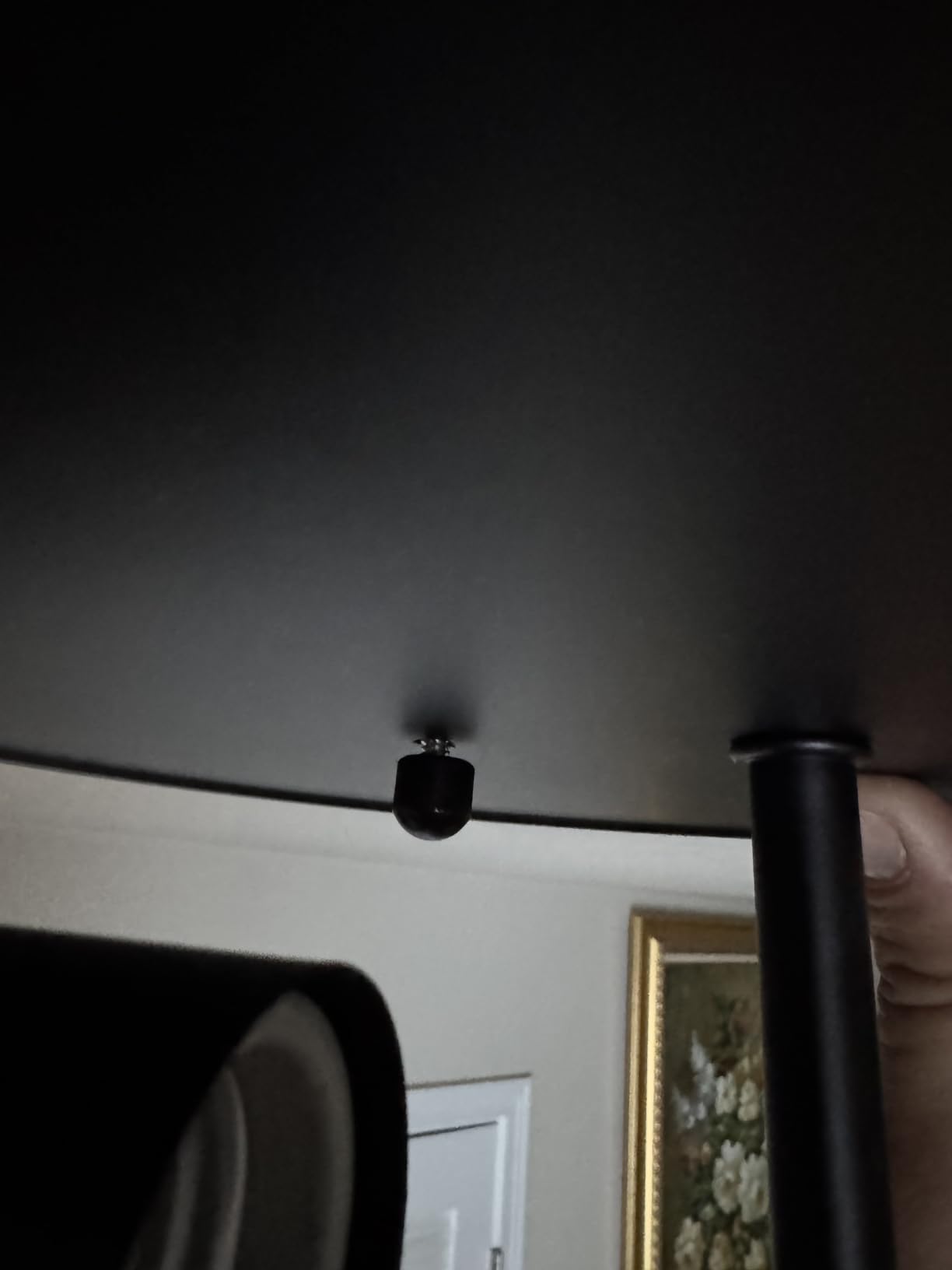 Black Flush Mount Ceiling Light Fixtures, 2-Light Farmhouse with Seeded Glass Lampshade customer photo 2