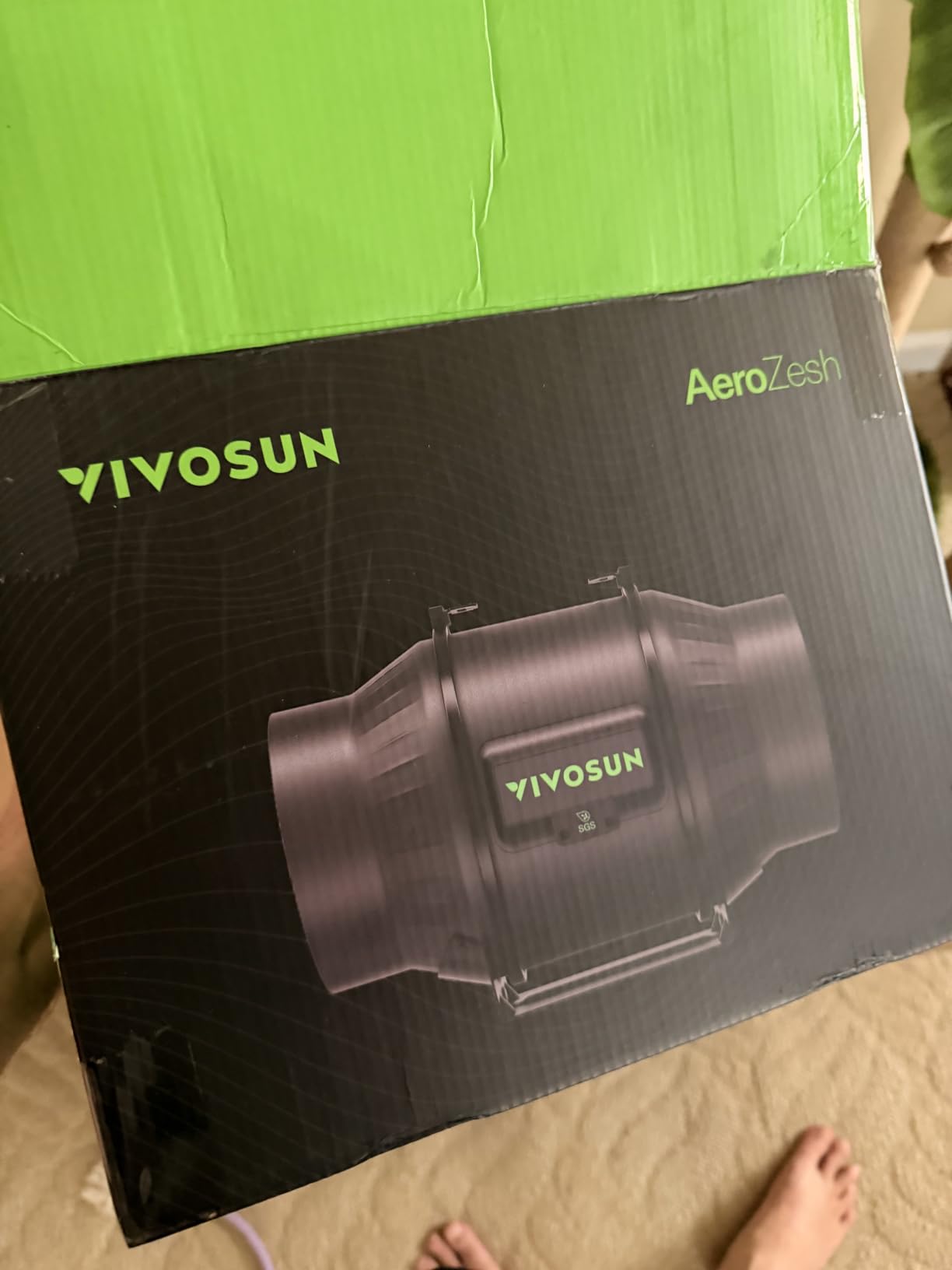 VIVOSUN G4 Air Filtration Kit, Inline Fan, Controller, Carbon Filter, Duct | AeroZesh Inline Fan, Speed Controller, Carbon Filter & 8' Ducting, Cooling Ventilation, Grow Tent, Indoor Grow, Hydroponic customer photo 1