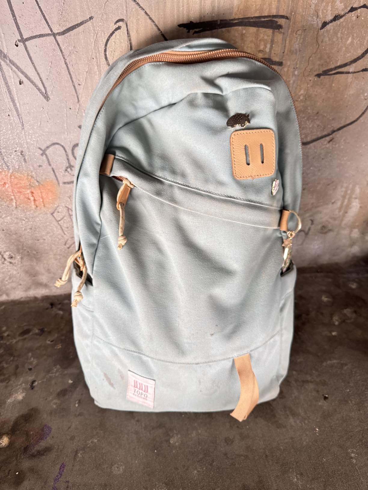 Topo Designs Daypack Classic Backpack - Daily Carry Pack Designed in Denver, Functional Travel Bag, Recycled Nylon, 2 Padded Laptop Sleeves, 21L (Sage/Pond Blue) customer photo 1