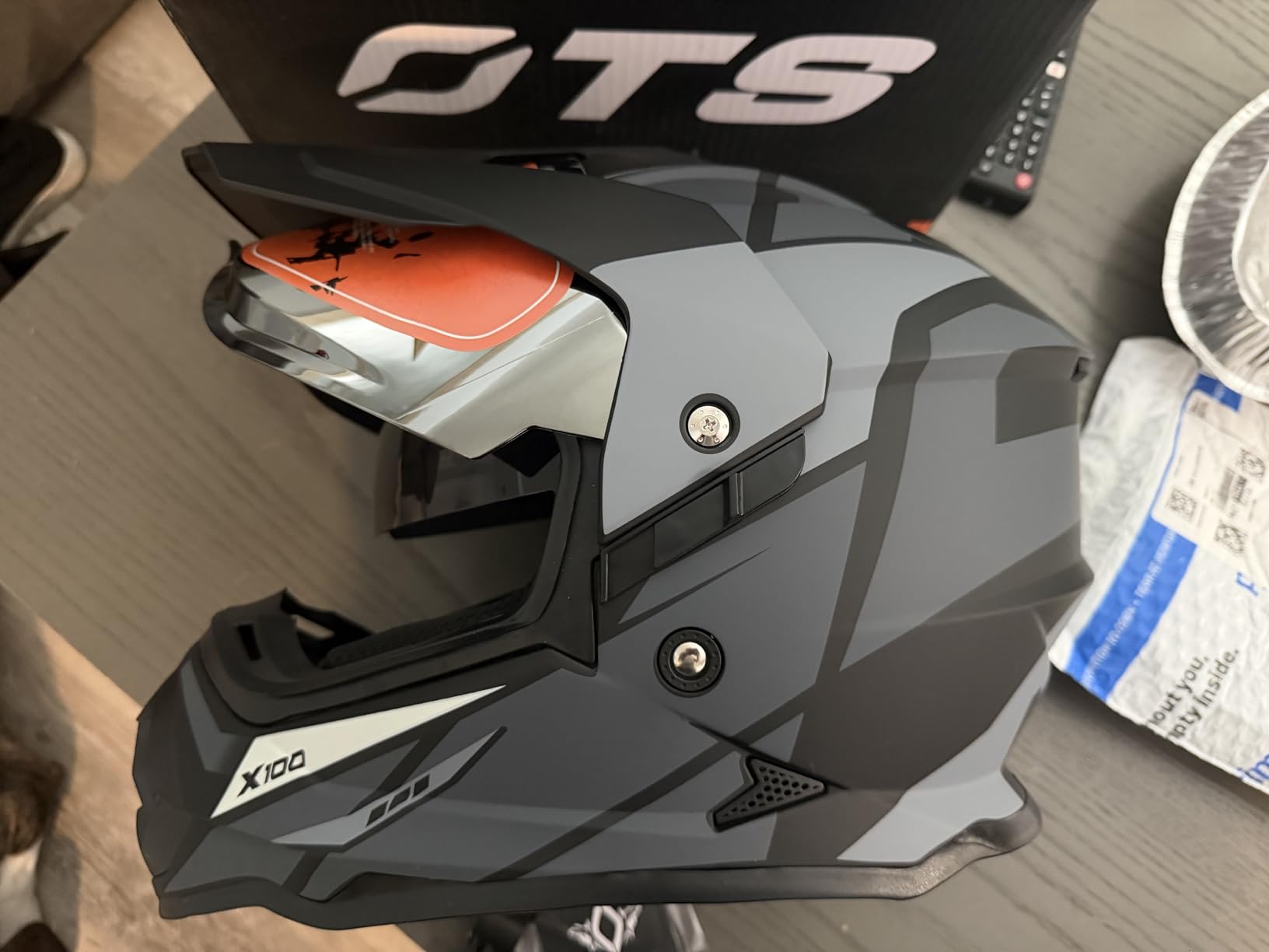 Orthrus Dual Sport Adventure Motorcycle Helmet DOT Certified for Adults, UV Protected Dual Visor & Intercom Slot, ATV UTV Dirt Bike Snowmobile Off Road Helmets customer photo 2