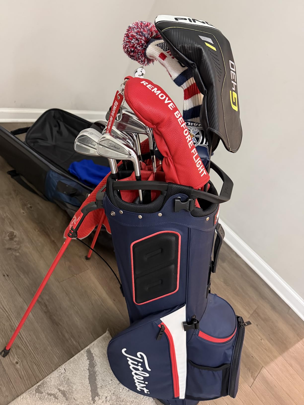 OutdoorMaster Golf Travel Bags for Airlines with Wheels and Hard Case Top | Protect Golf Clubs, 1680D Nylon Waterproof Fabric, Compact Folding, Accessories Compartment, Easy to Maneuver customer photo 2