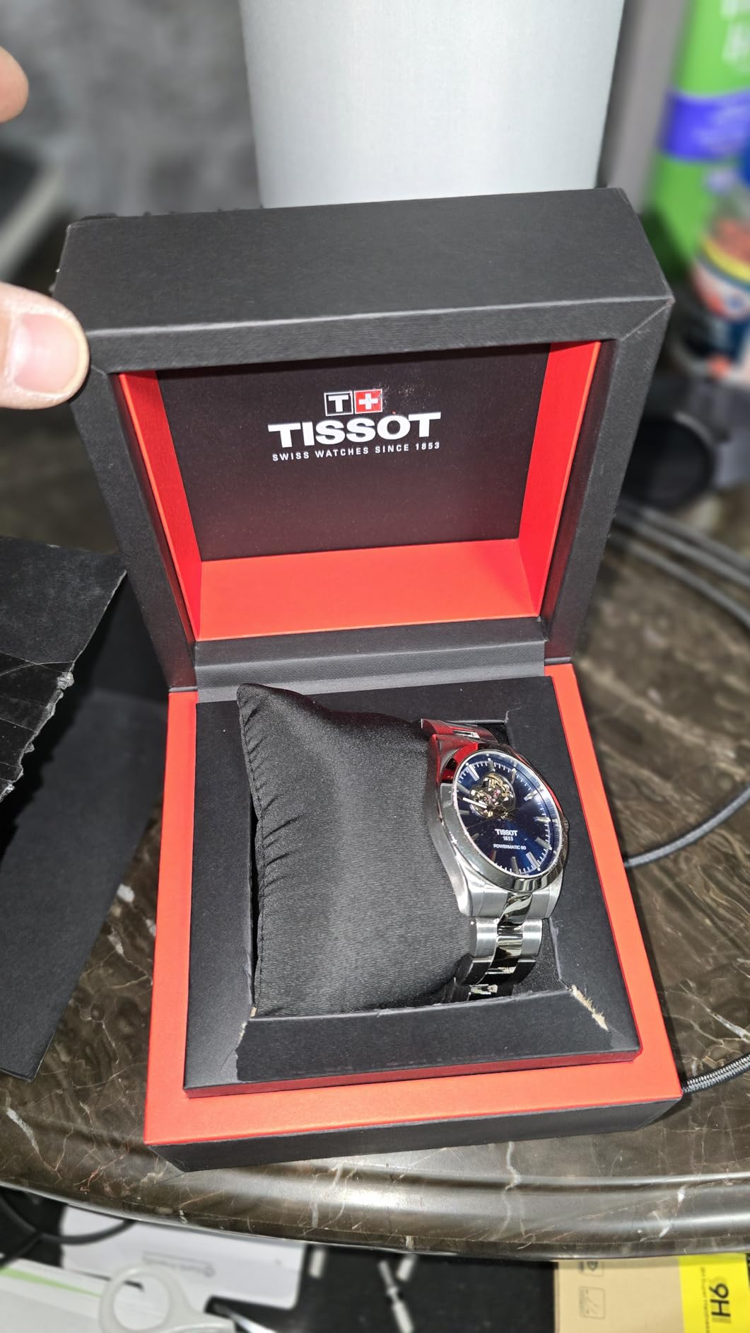 Tissot Mens Gentleman Powermatic 80 Open Heart 316L Stainless Steel case Automatic Watches, Grey, Stainless Steel, 21 (T1274071104101) customer photo 1