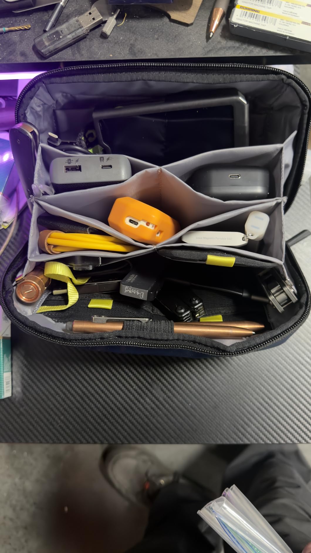 tomtoc Travel Cable Organizer Pouch, Electronics Accessories Organizer Portable Waterproof customer photo 2