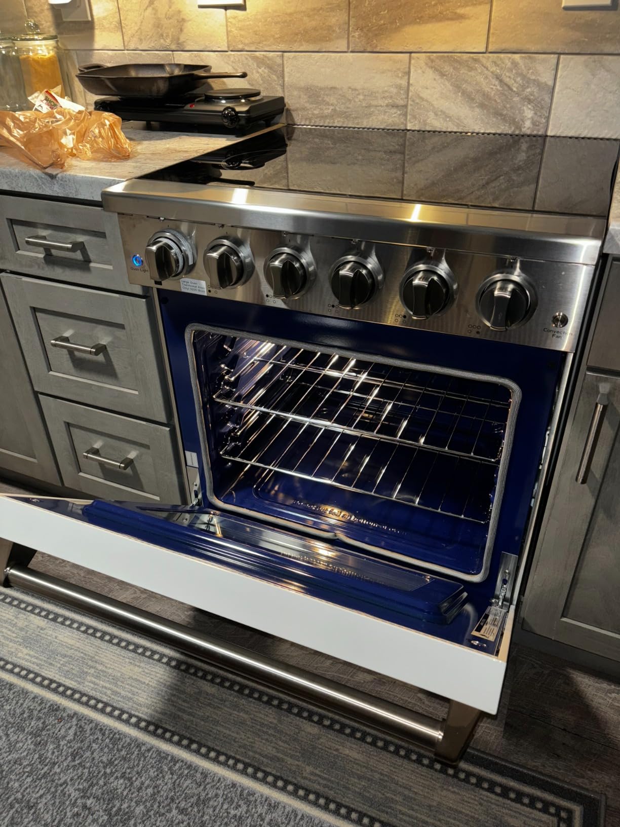 KOSTCH 30 inch Professional Electric Range with 5 Heating Elements Cooktop, 4.55 Cu. Ft. Convection Oven Capacity, Smooth Glass Top, in Stainless Steel, KOS-30RE06H (White) customer photo 2