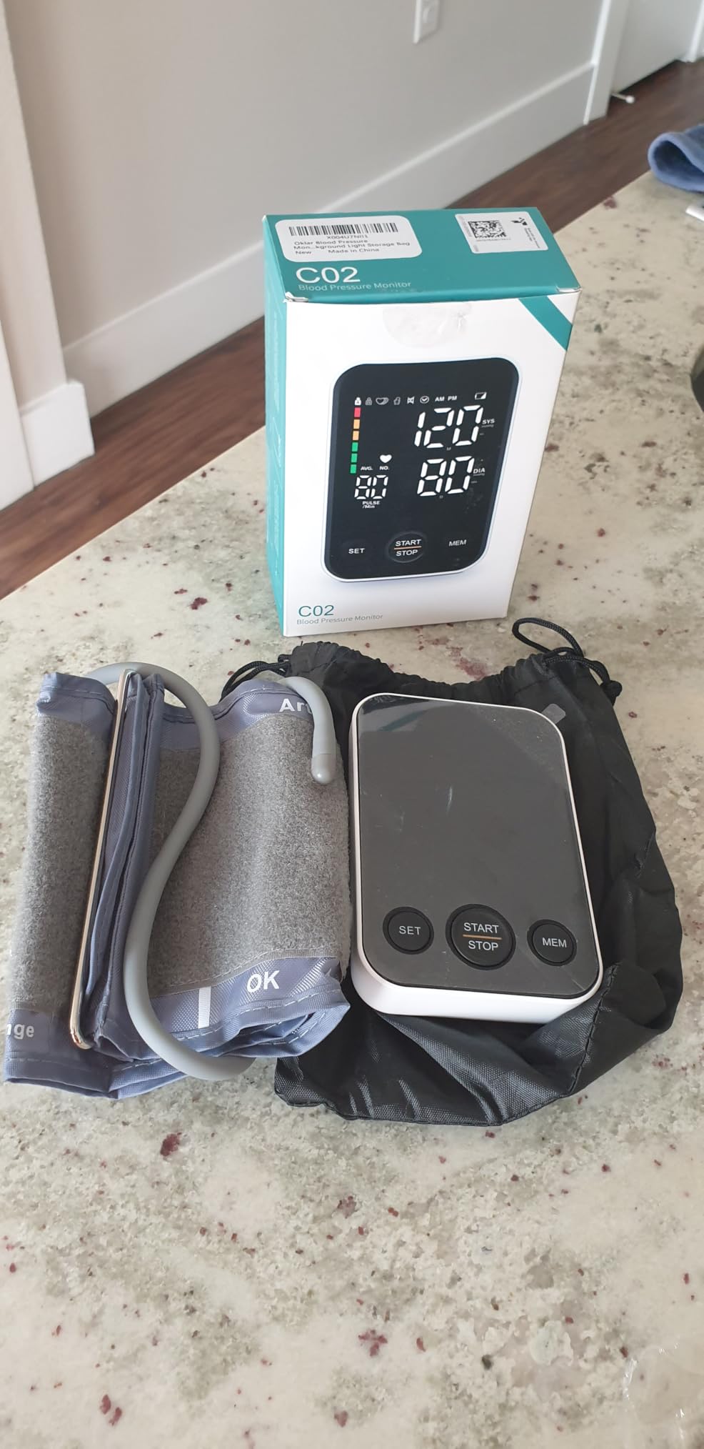 Oklar FDA Cleared Blood Pressure Monitor Upper Arm BP Machine for Home Use | Clinical Accuracy, 2x120 Memory, Large LED Display & 8.7