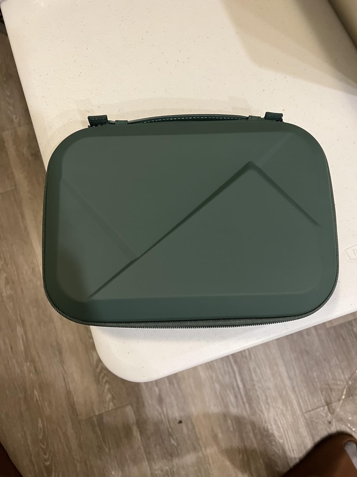 EVA Electronic Accessories Storage Case Large Shockproof Waterproof Storage Bag for Electronics Organizer Portable Cable Storage Bag for Travel or Work (Green, Single Layer) customer photo 2