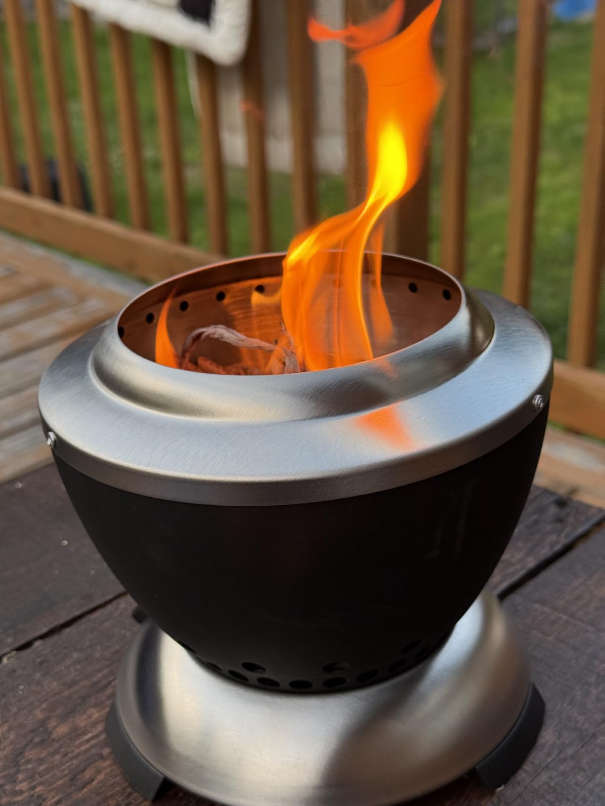Cuisinart Outdoor Fire Pit, Cleanburn Smokeless System, Wood Burning, 7.5