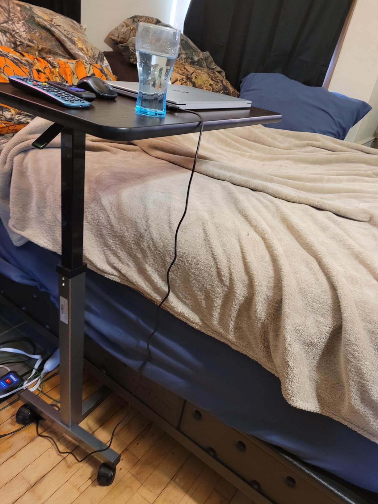 ProHeal Medical Overbed Table with Wheels and Adjustable Height - Oak Color Rolling Over Bed Table for Home and Hospital Use customer photo 2