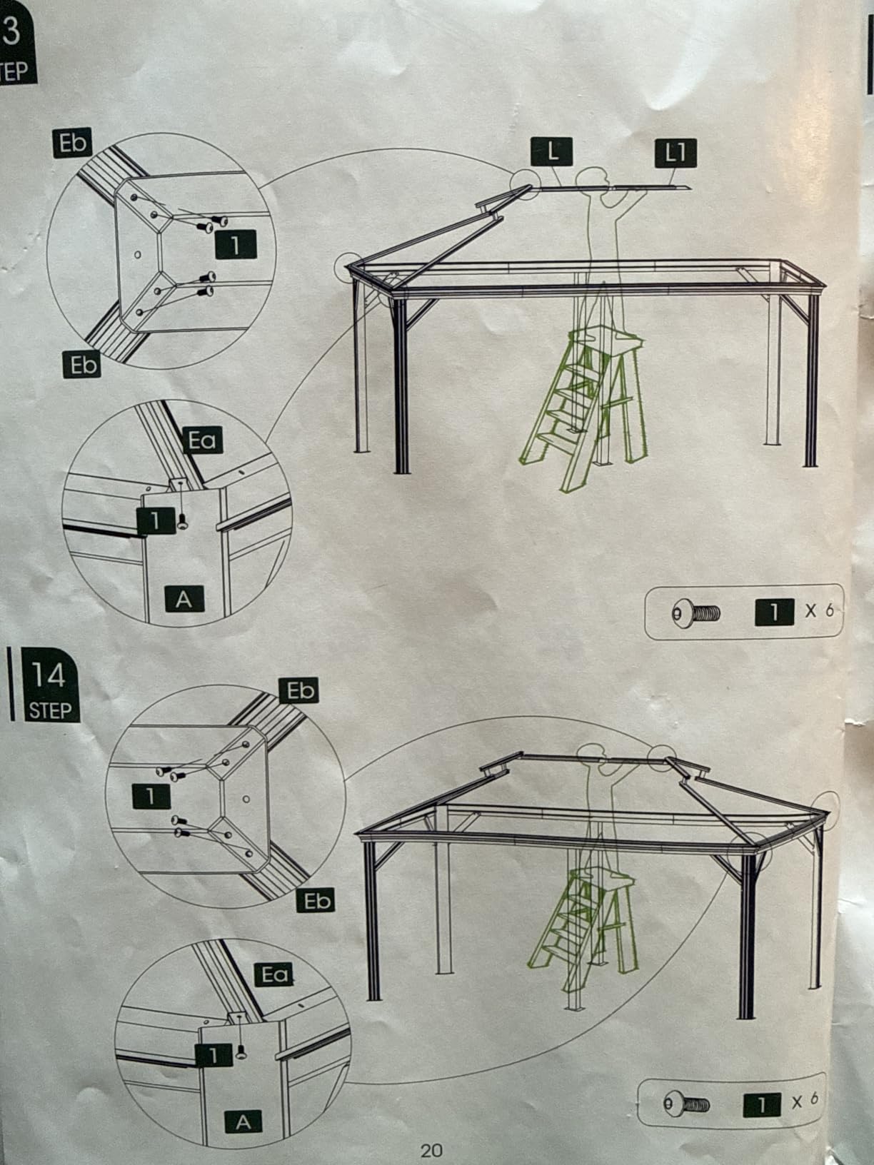 Aoxun 12' X 16' Hardtop Gazebo with Drainage, Aluminum Outdoor Gazebos | Patio Pergola with 4.7