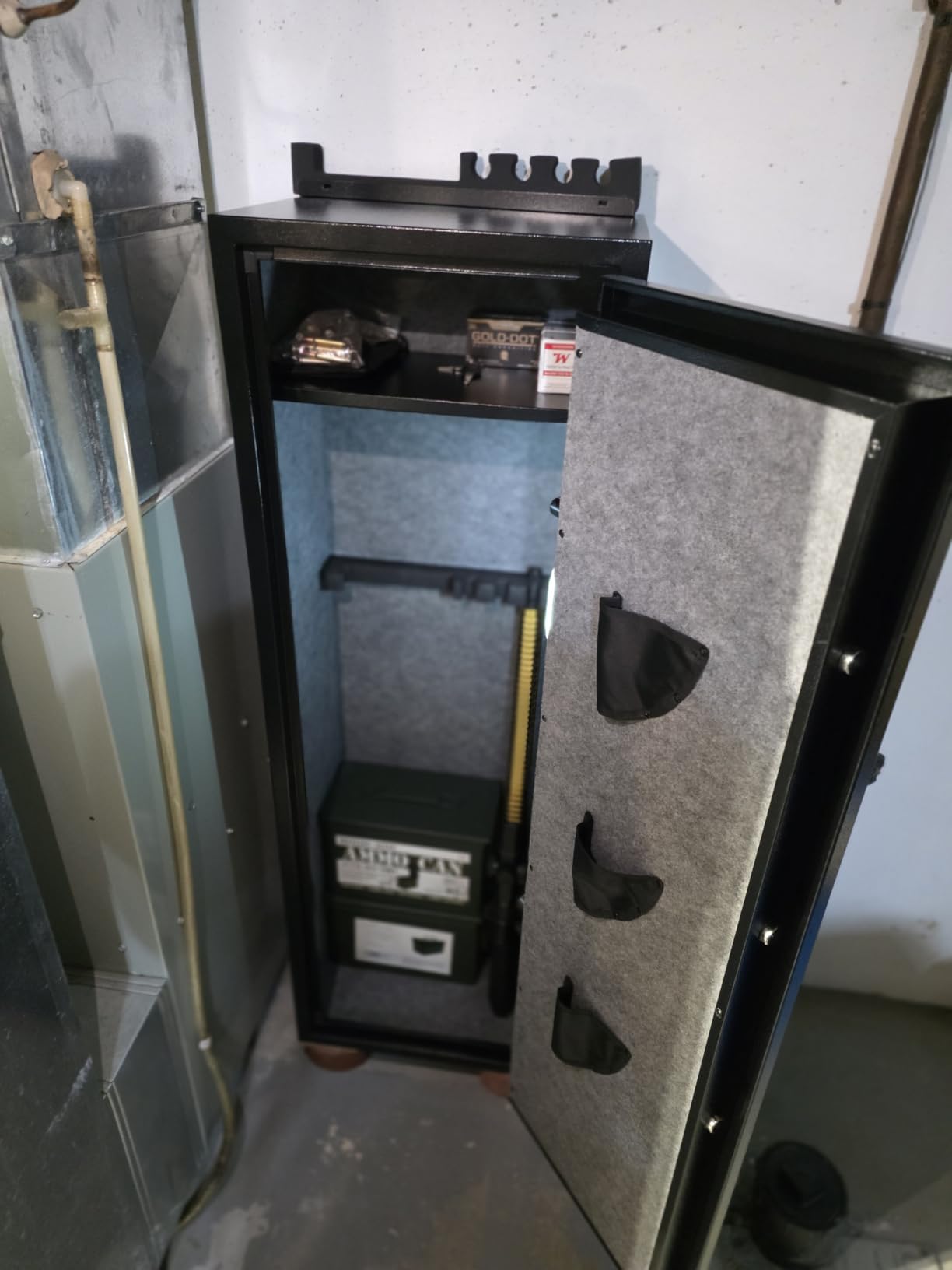 EMAXEE 8-15 Biometric Gun Safe Rifle, Large Gun Safes for Home Rifle and Pistols with Upgraded Panel and LED Light, Quick Access Fingerprint Gun Cabinet with Removable Shelf (No Assembly Required) customer photo 2